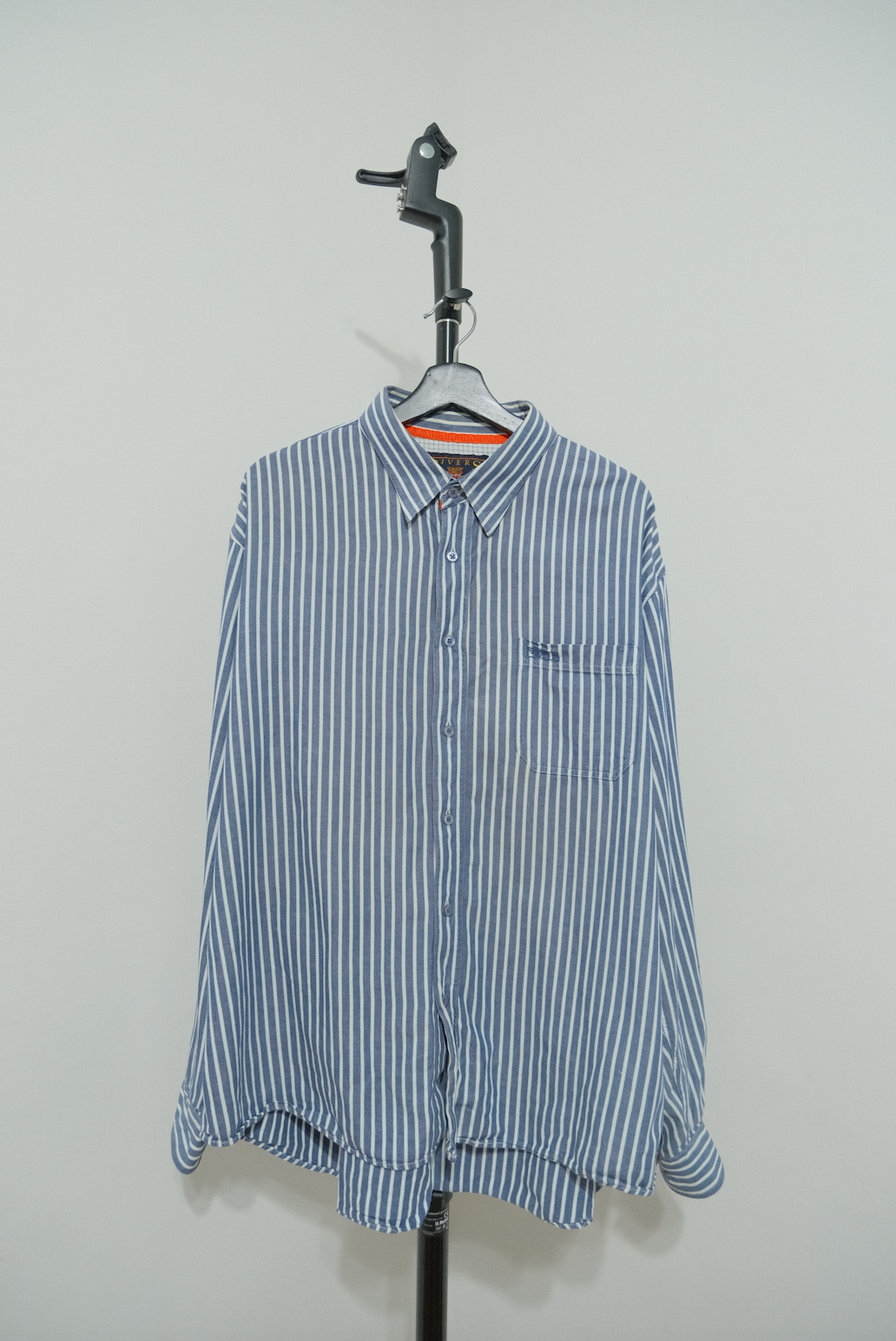 #2 RIVERS 古著寬版條紋襯衫