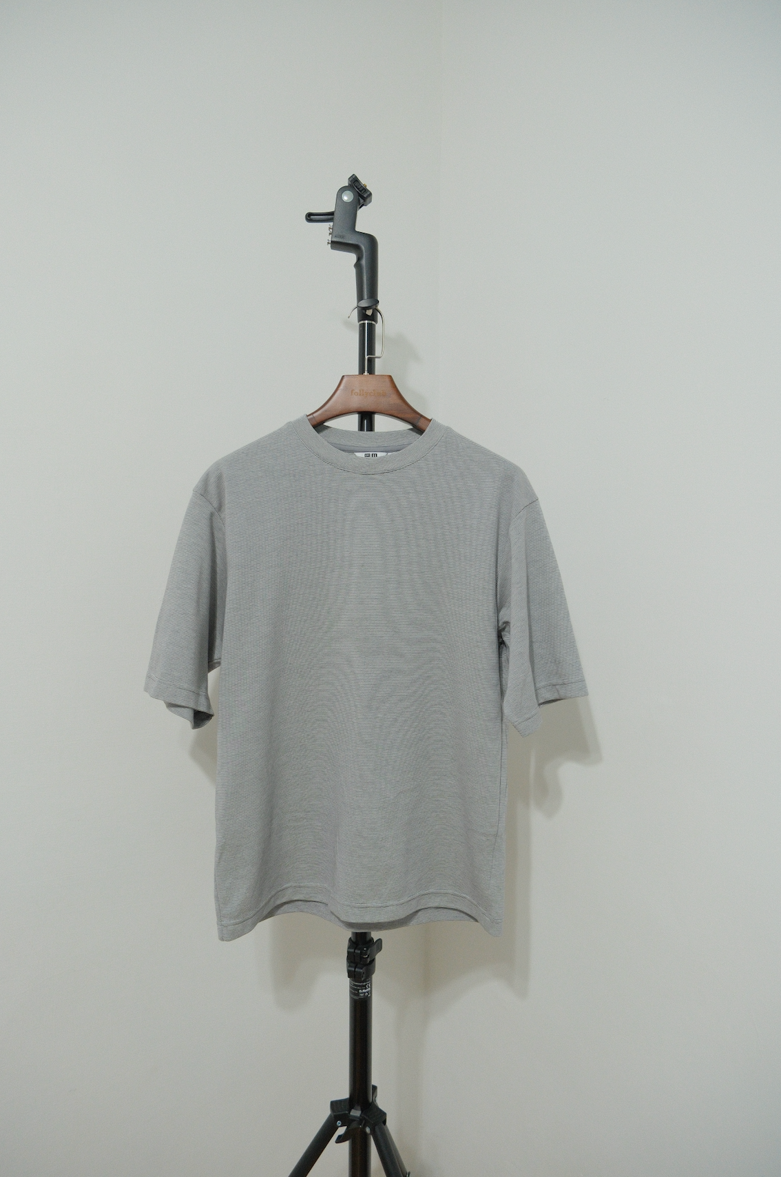 #8 全新 UNIQLO AIRism五分袖 條紋灰 L號