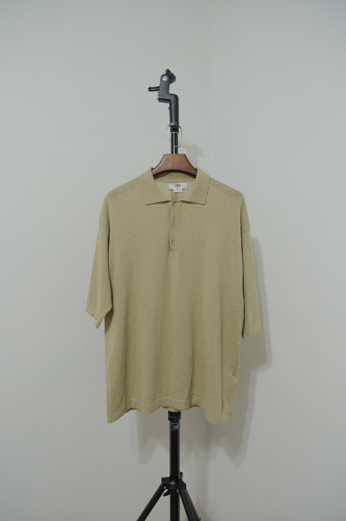 #32 全新 ZARA 亞麻針織POLO衫 L號