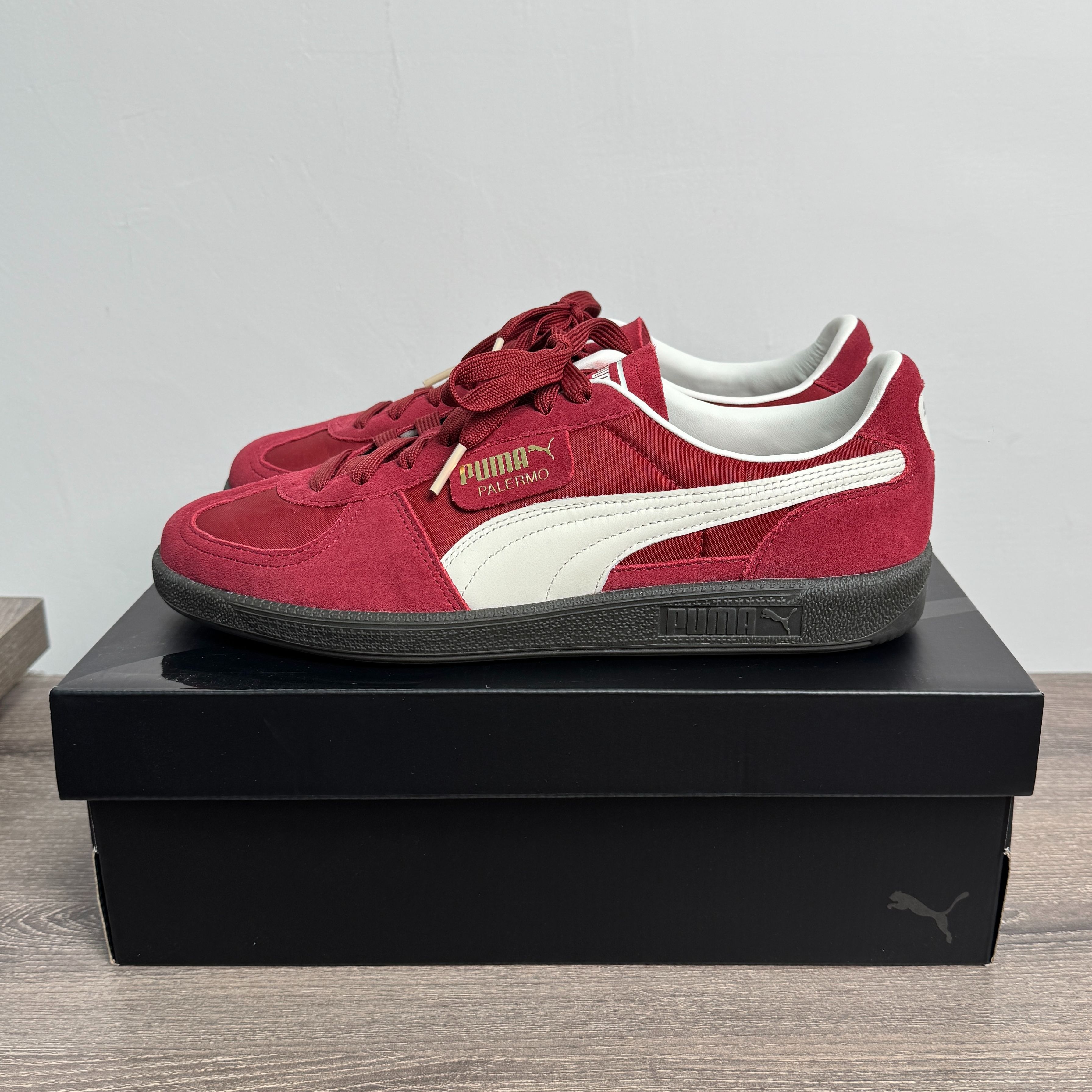 #5 近全新PUMA Palmermo OG 酒紅 US10.5