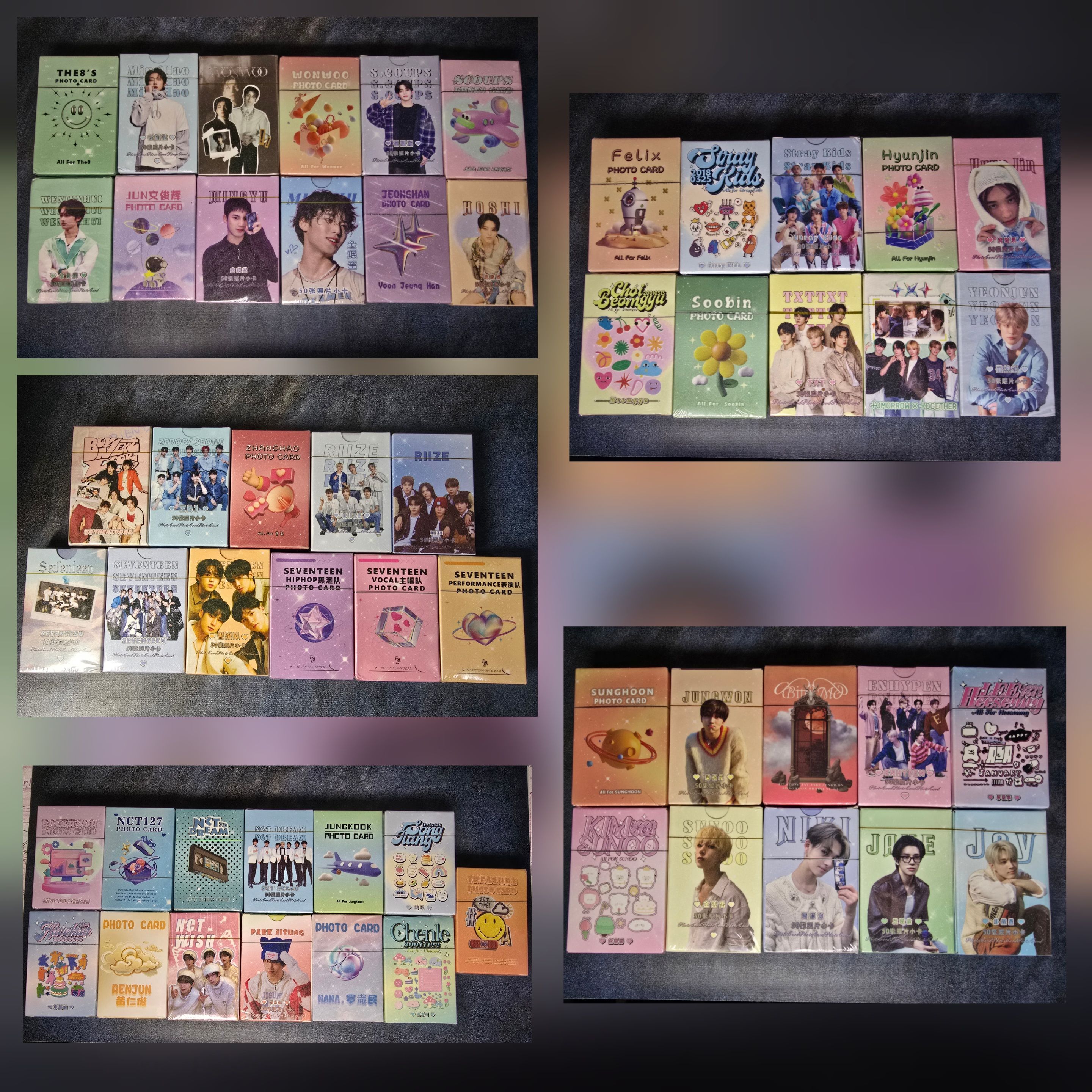 男團飯製小卡一盒50張 默認廠損