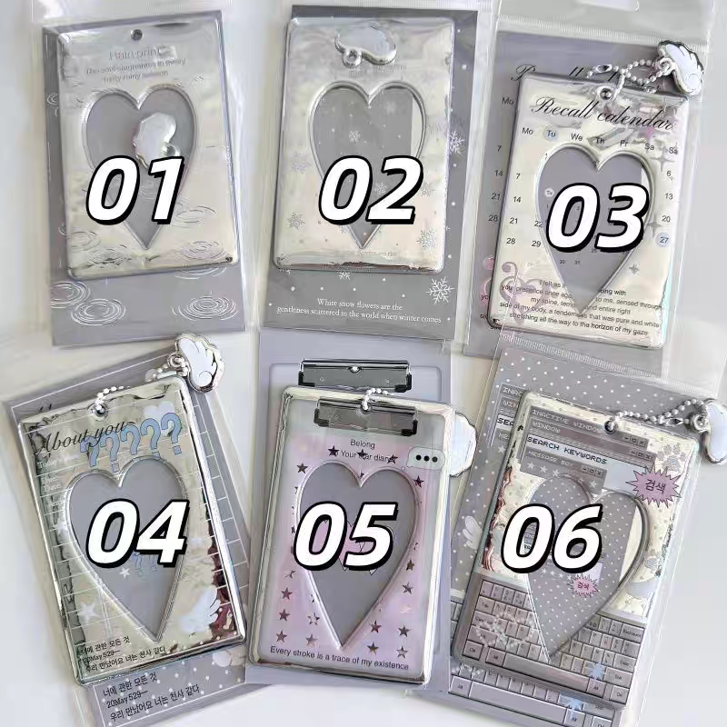 愛心銀色卡套  含吊飾 附珠鏈