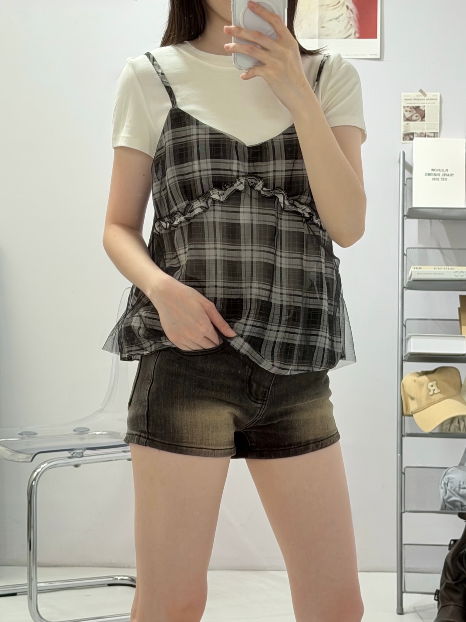 氣質小姐姐格紋背心
