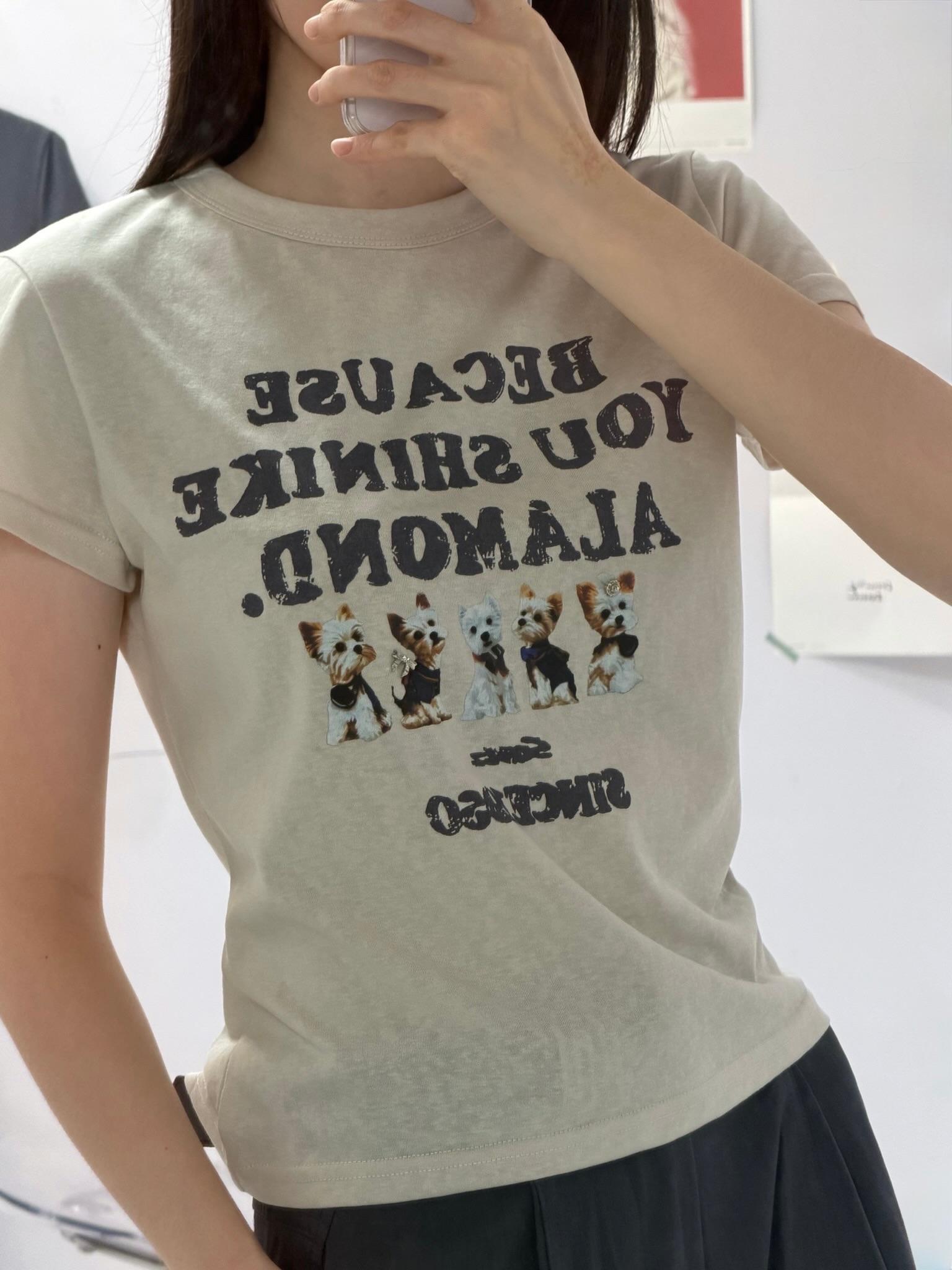 汪！超可愛狗狗吊墜棉T