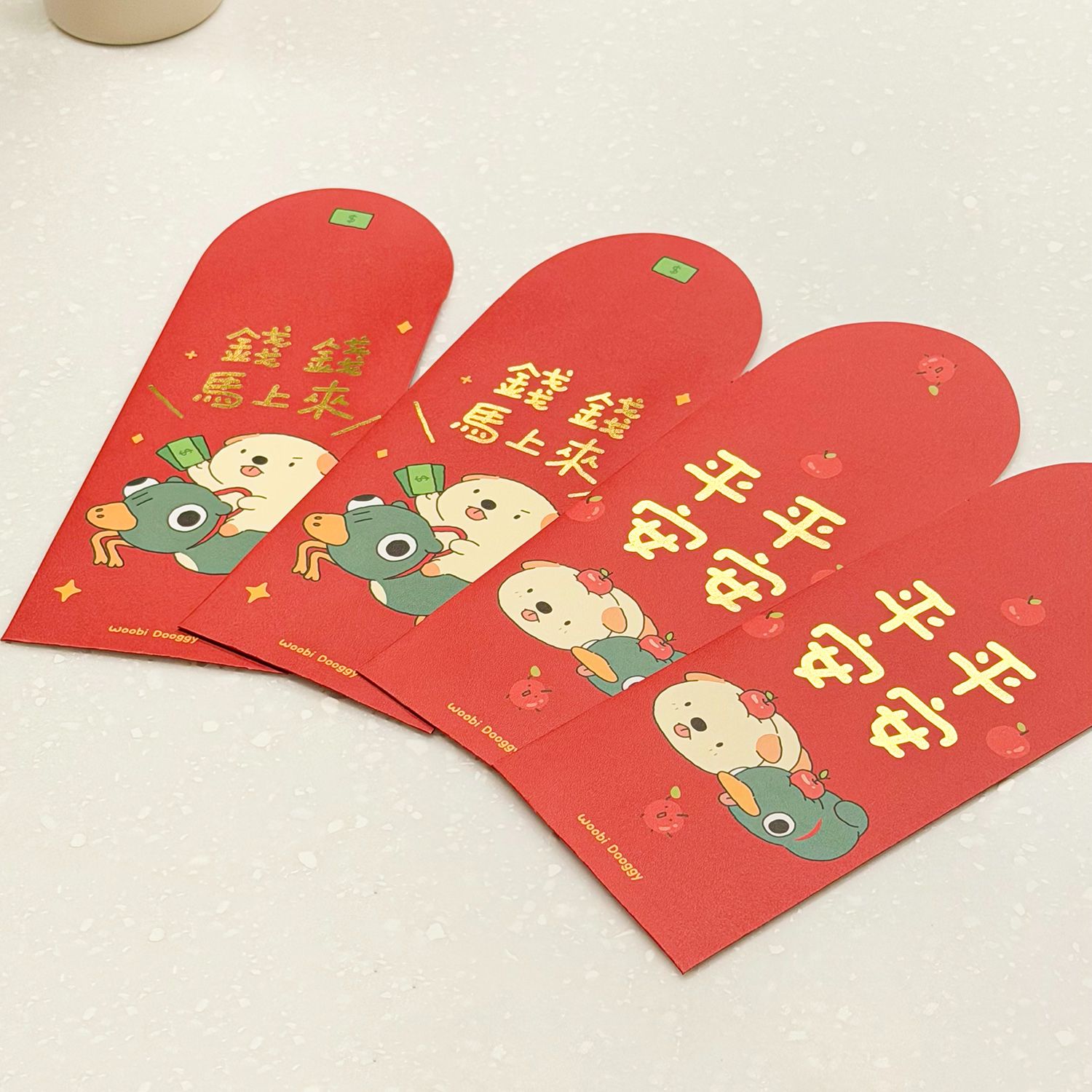 燙金紅包袋組（6張＋1圖鑑貼）