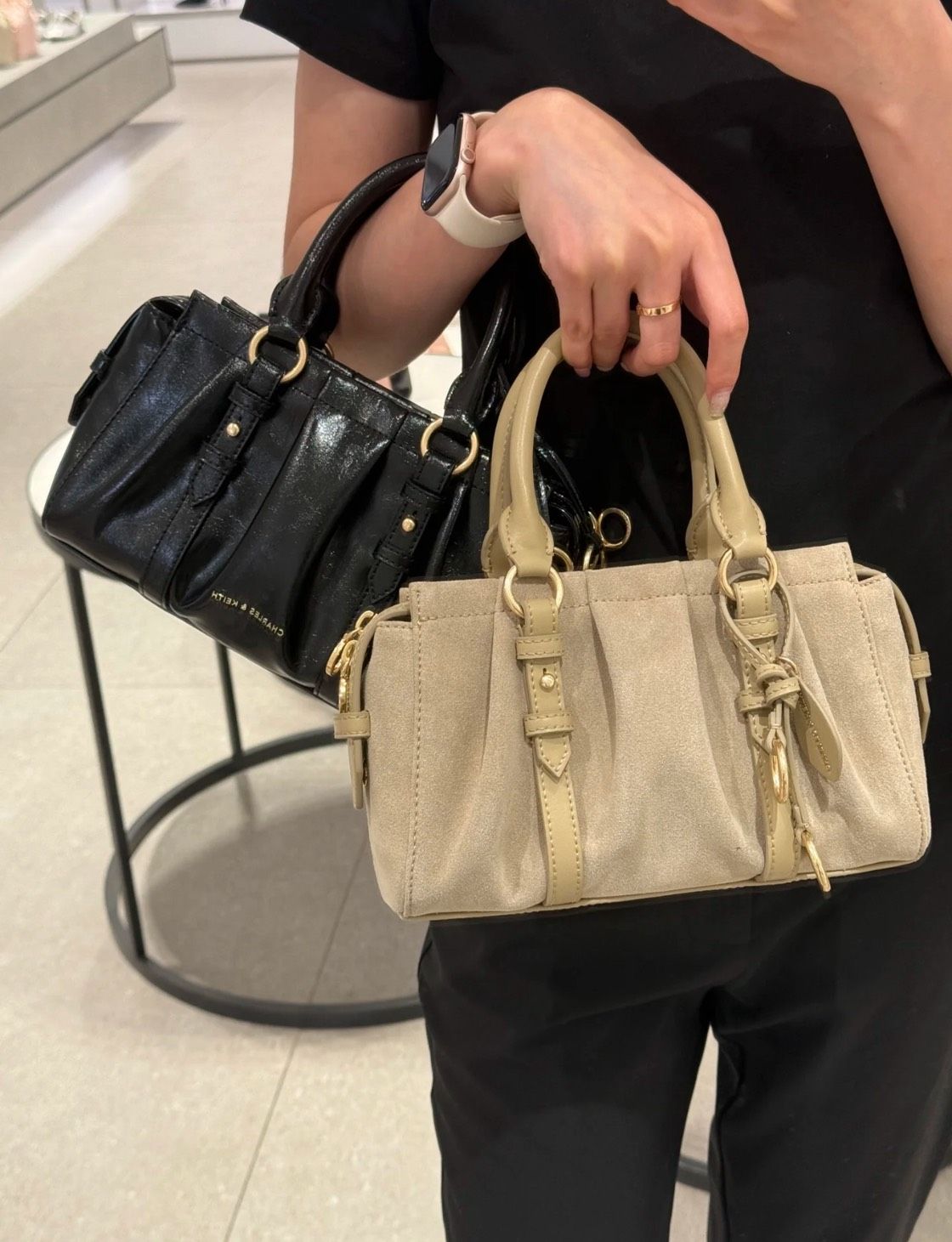 ＜預購＞小CK機車包 皺褶 可斜背肩背手提