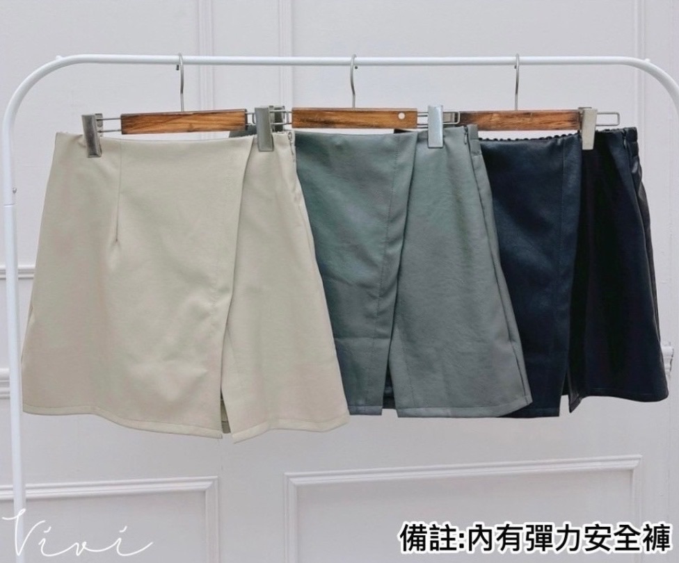 ㅣ現貨ㅣ𝟭𝟱𝟰𝙨𝙝𝙤𝙥 小開衩皮短裙