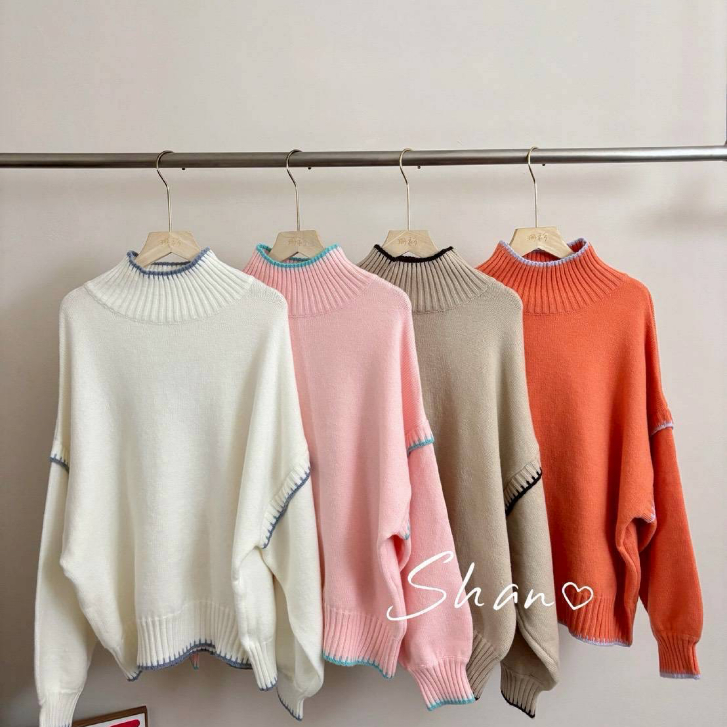 ㅣ現貨ㅣ𝟭𝟱𝟰𝙨𝙝𝙤𝙥 日牌 撞色滾邊毛衣
