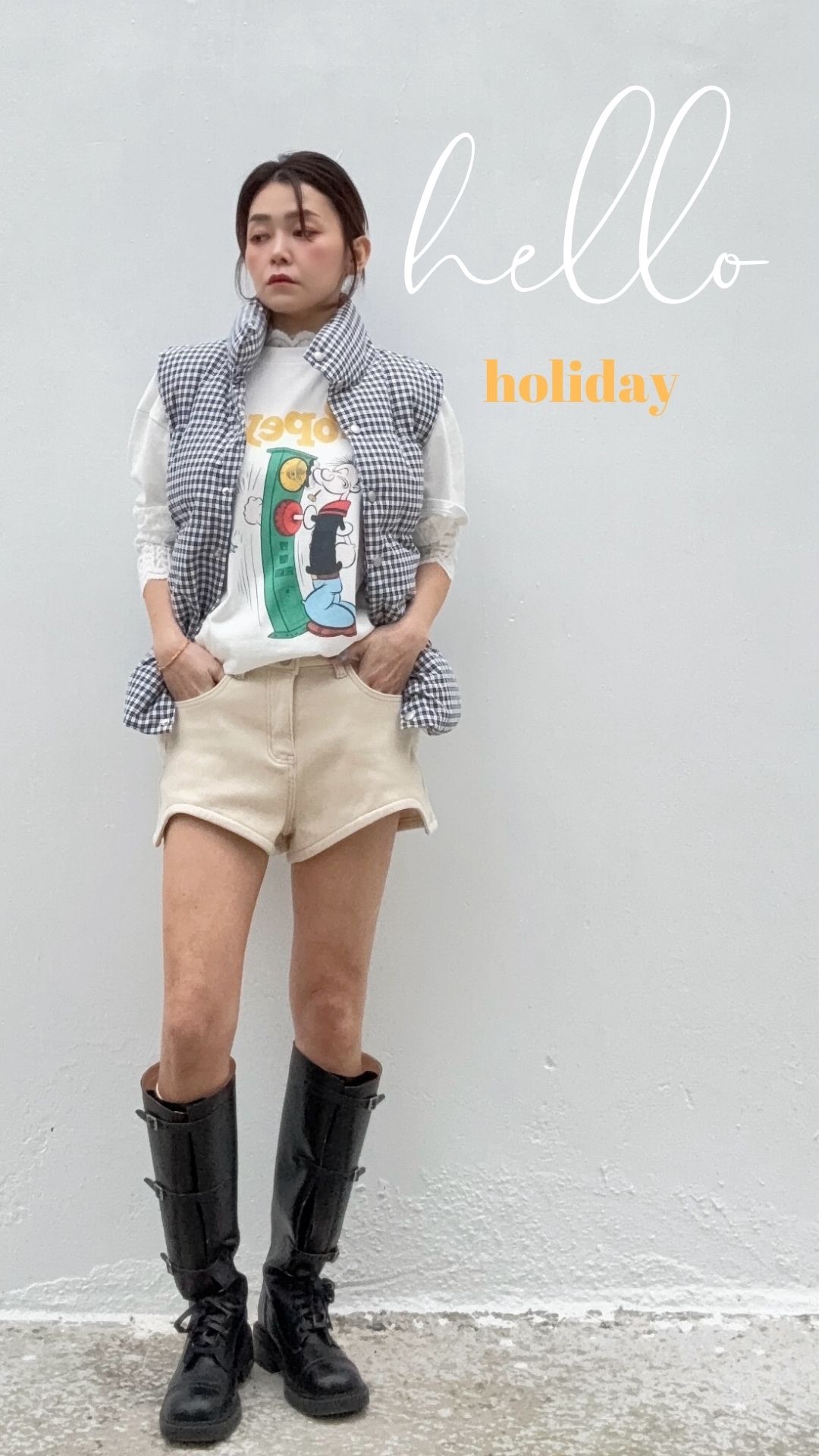 刷絨前短後長短褲-春天愛露腿的必收