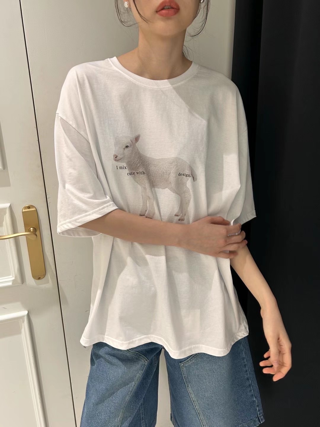 🇰🇷韓-岩之花T06🐏羊羊棉tee