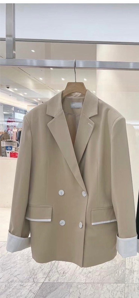 🇰🇷韓J01 西裝控集合！－淺色亞麻拼接西外