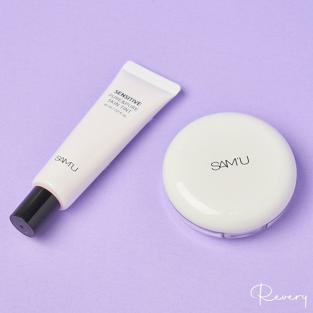 SAM’U｜敏感肌研系列｜敏感肌密濾鏡素顏霜 敏感肌研氣墊 舒緩平衡純净氣墊｜韓國代購