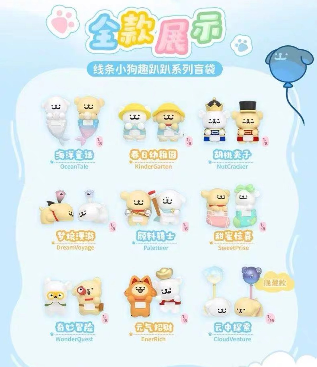 （預購30～60天）線條小狗趣趴趴