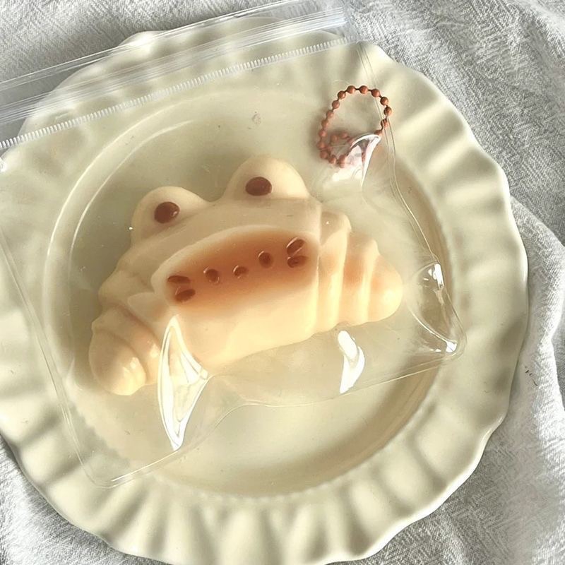 小紅書爛泥小貓牛角解壓包捏同款減壓回彈可愛玩具流體網紅少女