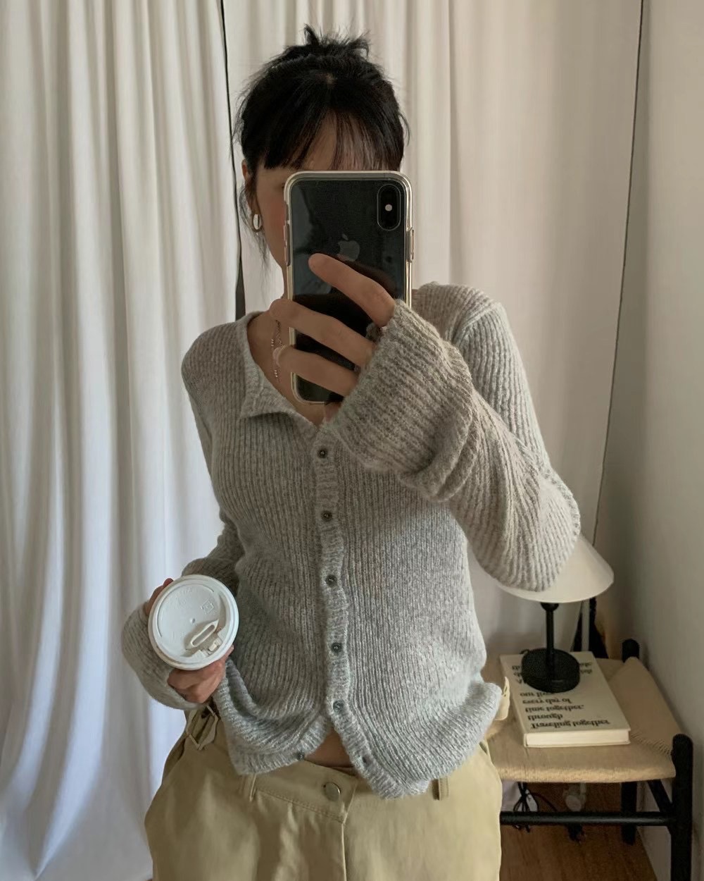 鬆餅格格透膚衣