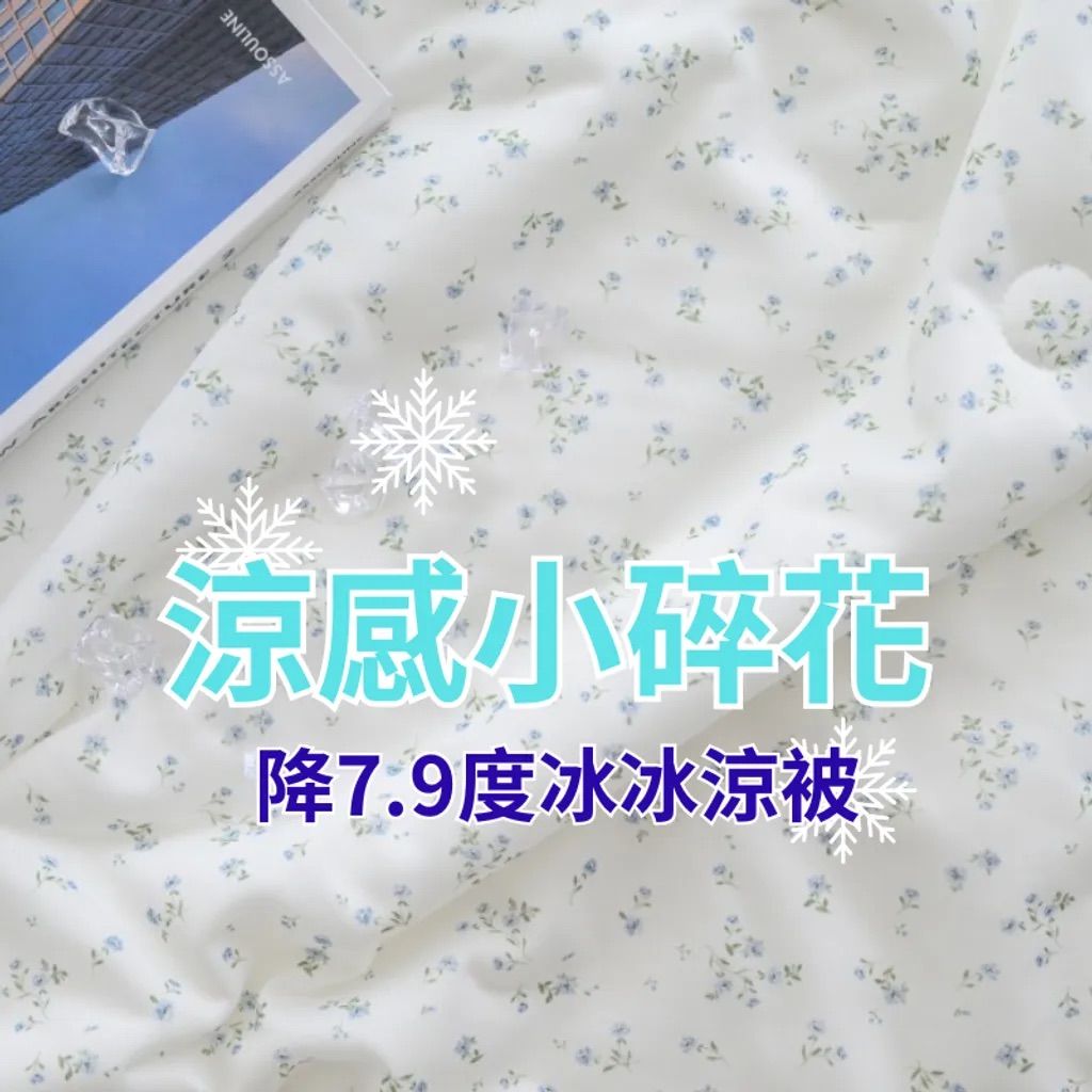 （預購）韓國小碎花降溫涼被 冰冰被 涼感被_涼感紗纖維（2色）（中國代工）