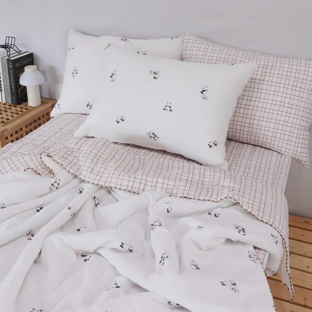 (預購)韓國涼感熊貓彩虹沁涼舒眠被_莫代爾冷感纖維(2色)