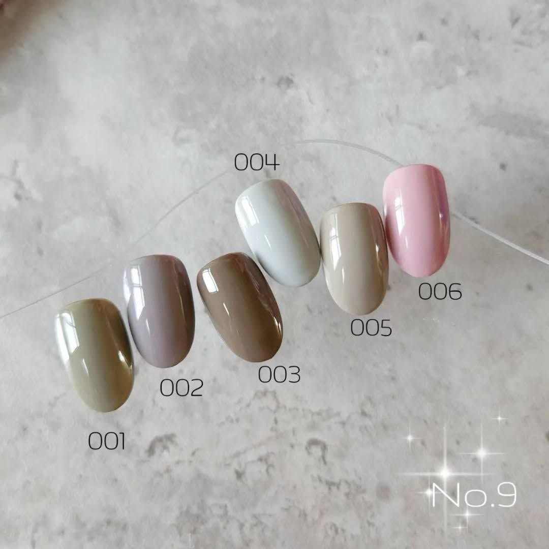 No.9甲油彩膠 001~046 / 黑/白/紅/乳白