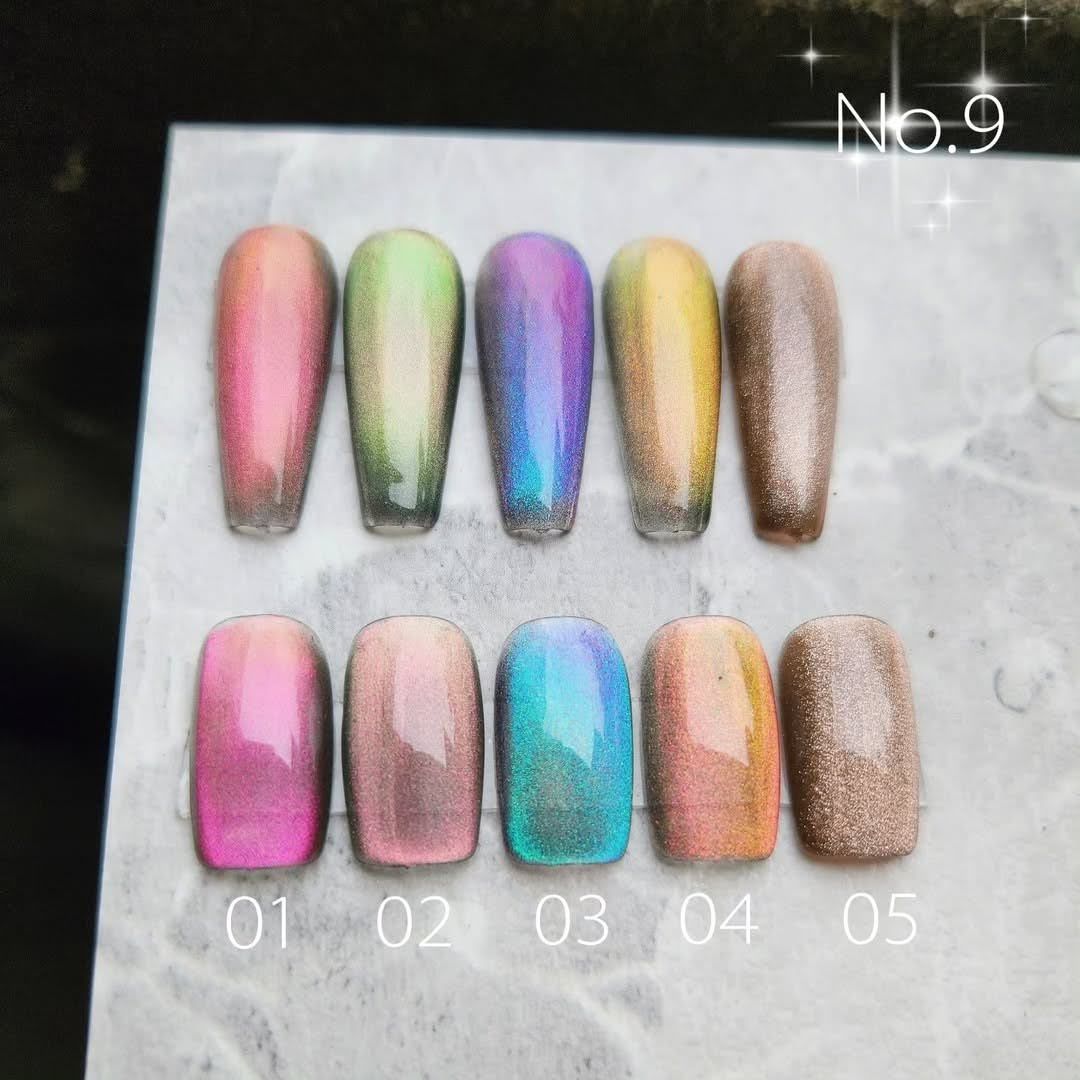 No.9幻彩2D磁石膠01~05 單瓶/套組