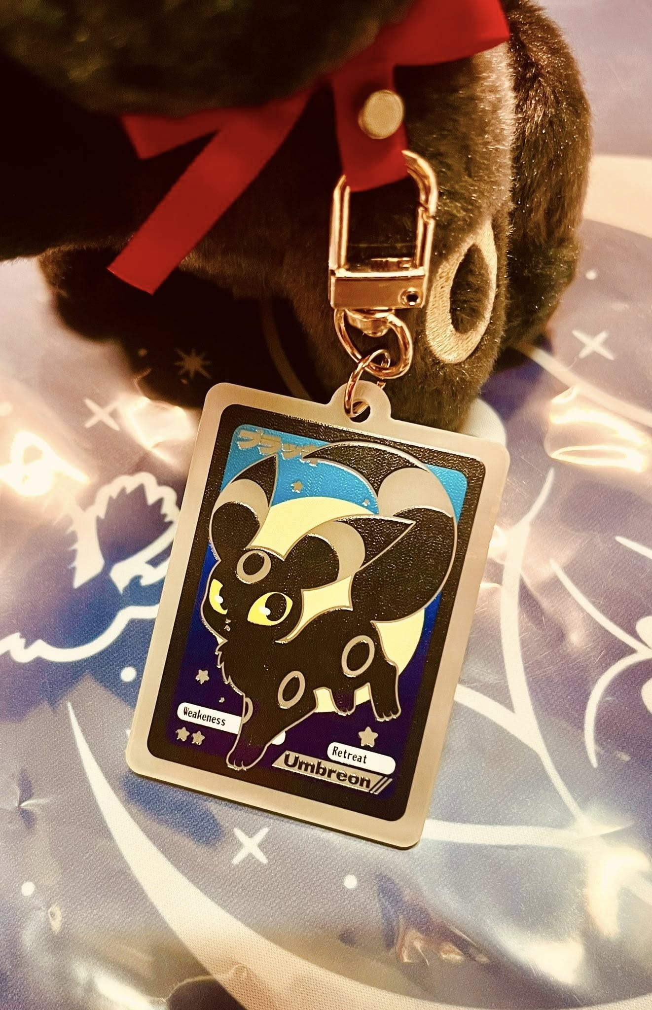 月亮伊布_藍夜光壓克力_須正常環境下蓄光才會在暗處發亮