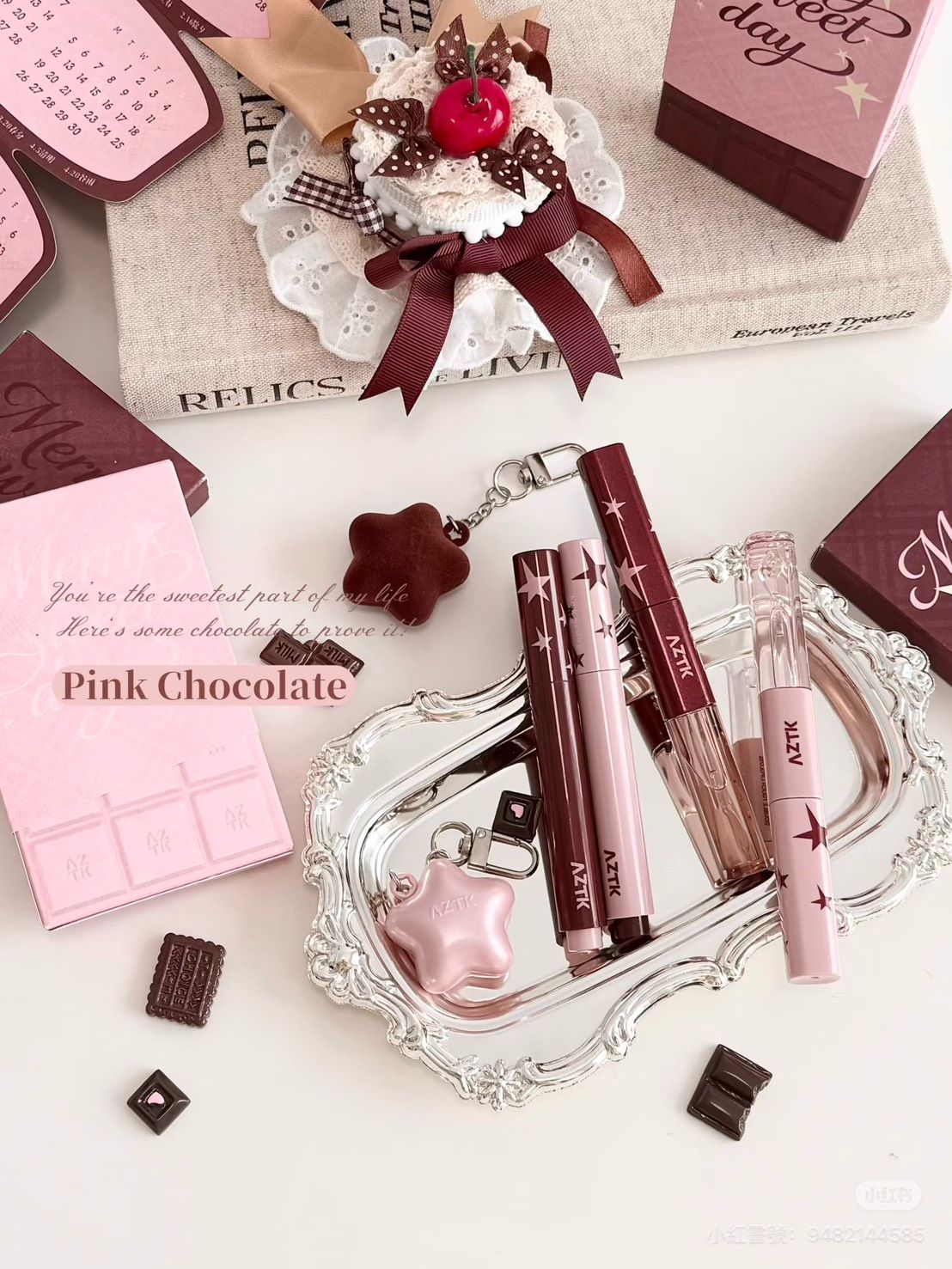 “AZTK情人節的粉棕pocky棒💌”✨限定色心動爆炸！