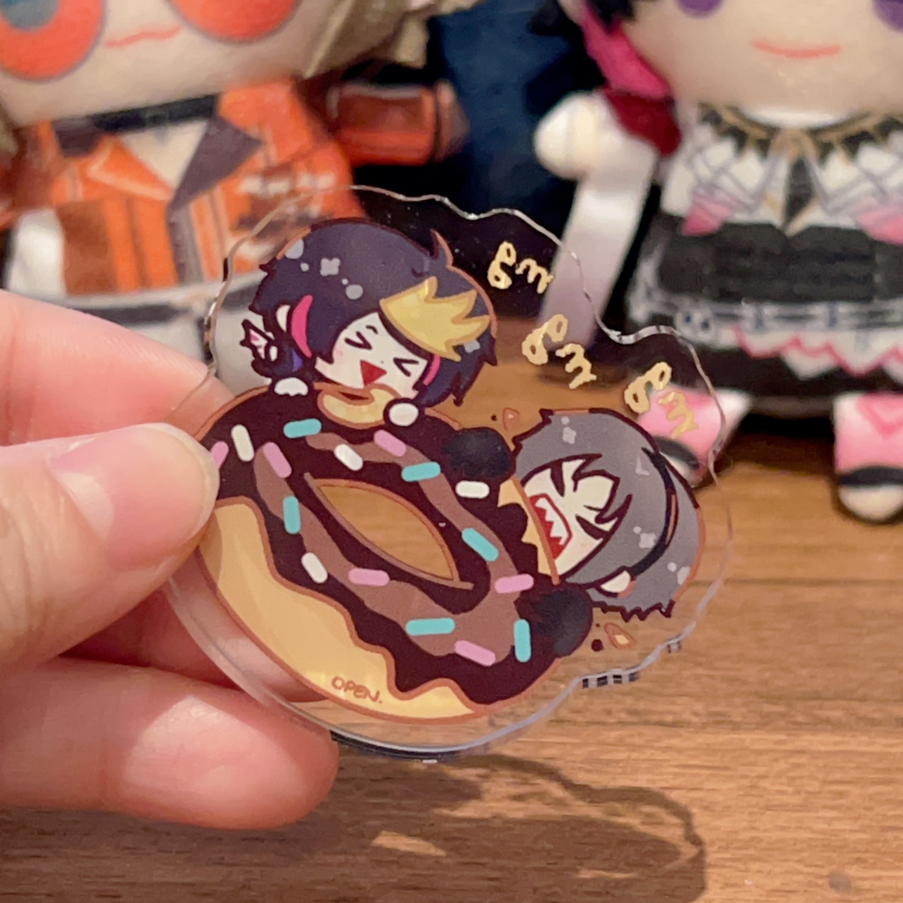 Shu ＆ Mysta 搖搖甜甜圈飯友 5cm雙面不同圖