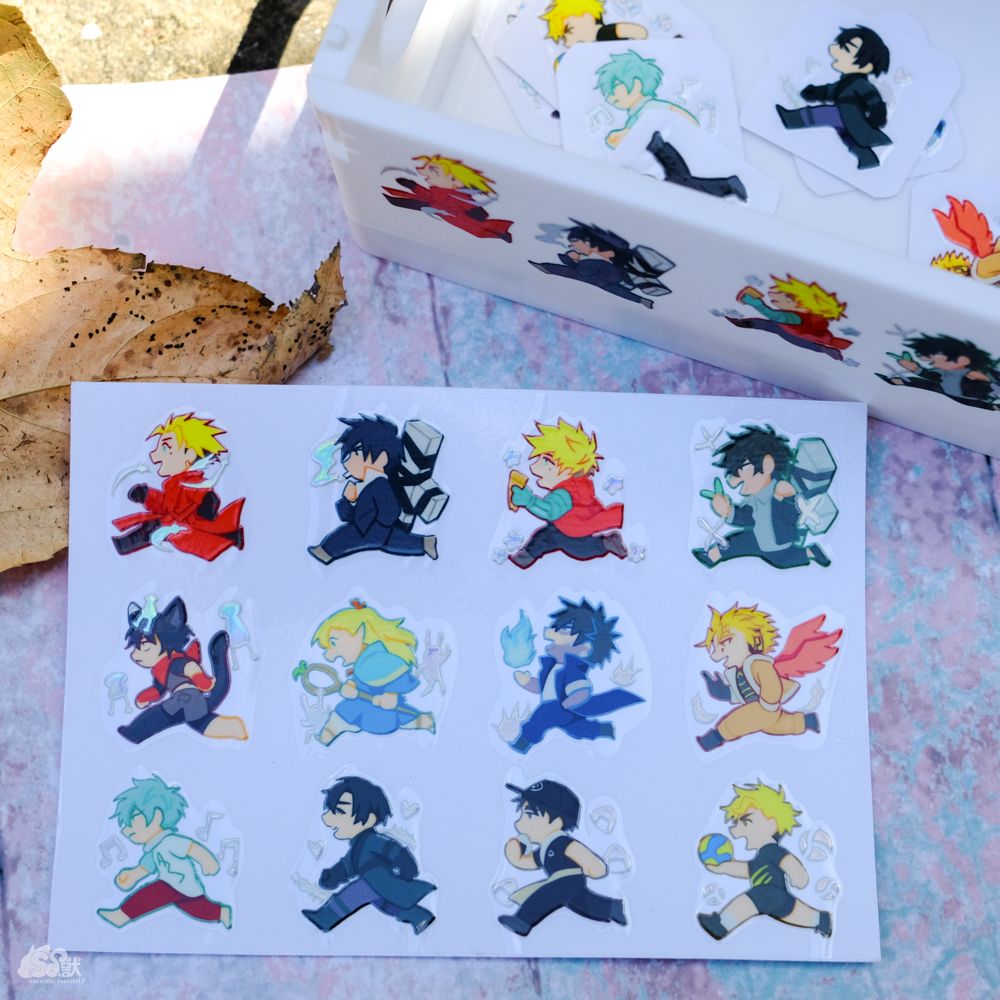 【燙銀水晶貼】3公分 六組跑跑貼 單圖3公分