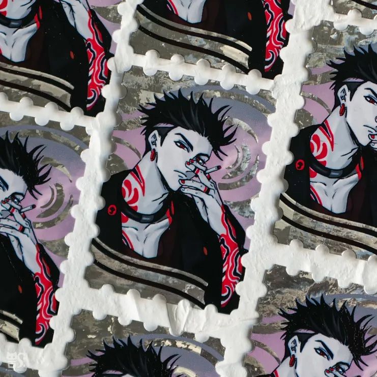 【燙銀潑墨長郵票小卡】Gachiakuta 黑色版恩琴