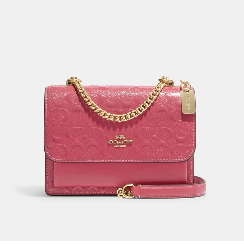 全新 清倉｜現🔥coach 風琴包 鏈條包 Mini Klare 美國 七夕情人節 logo老花 全真皮 禮物 印花皮