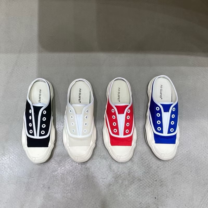 全新 清倉｜現🔥孕婦鞋 免綁帶 懶人鞋 半拖鞋 寶藍色 帆布鞋 個性時髦 休閒鞋 669-1b# ali 早衣服》