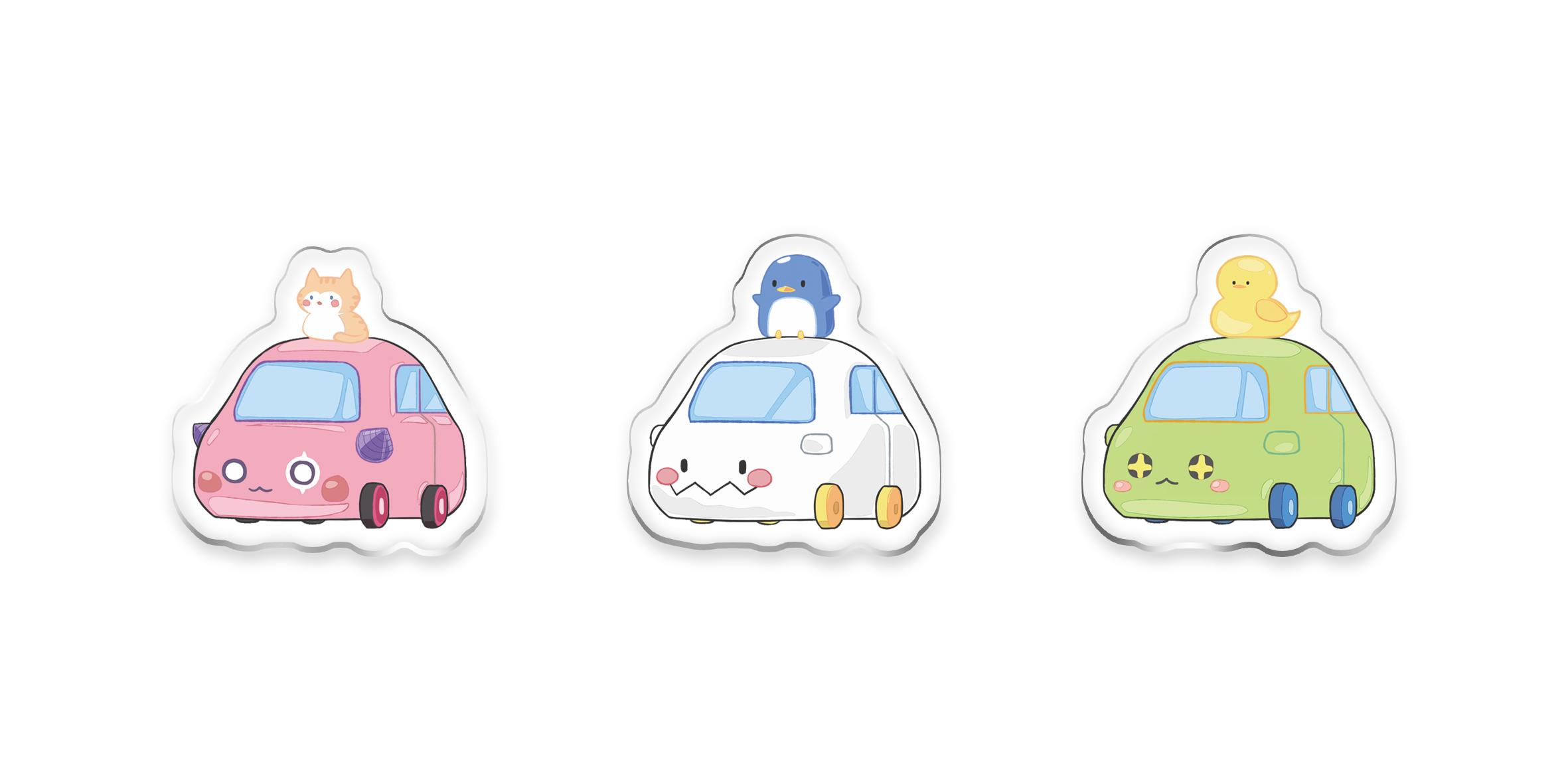 怪物車車壓克力胸針