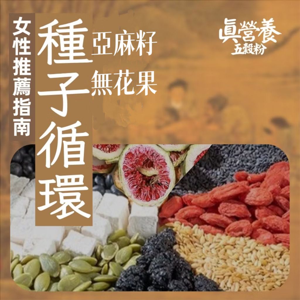 種子循環亞麻籽無花果粉（黑豆.亞麻籽.黑芝麻.南瓜子.茯苓.無花果.桑葚.枸杞.鷹嘴豆）