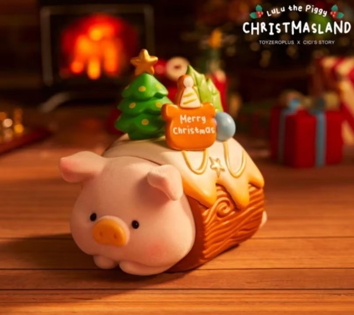 （確認款）￼TOYZEROPLUS罐頭豬LuLu聖誕小鎮系列-蛋糕卷