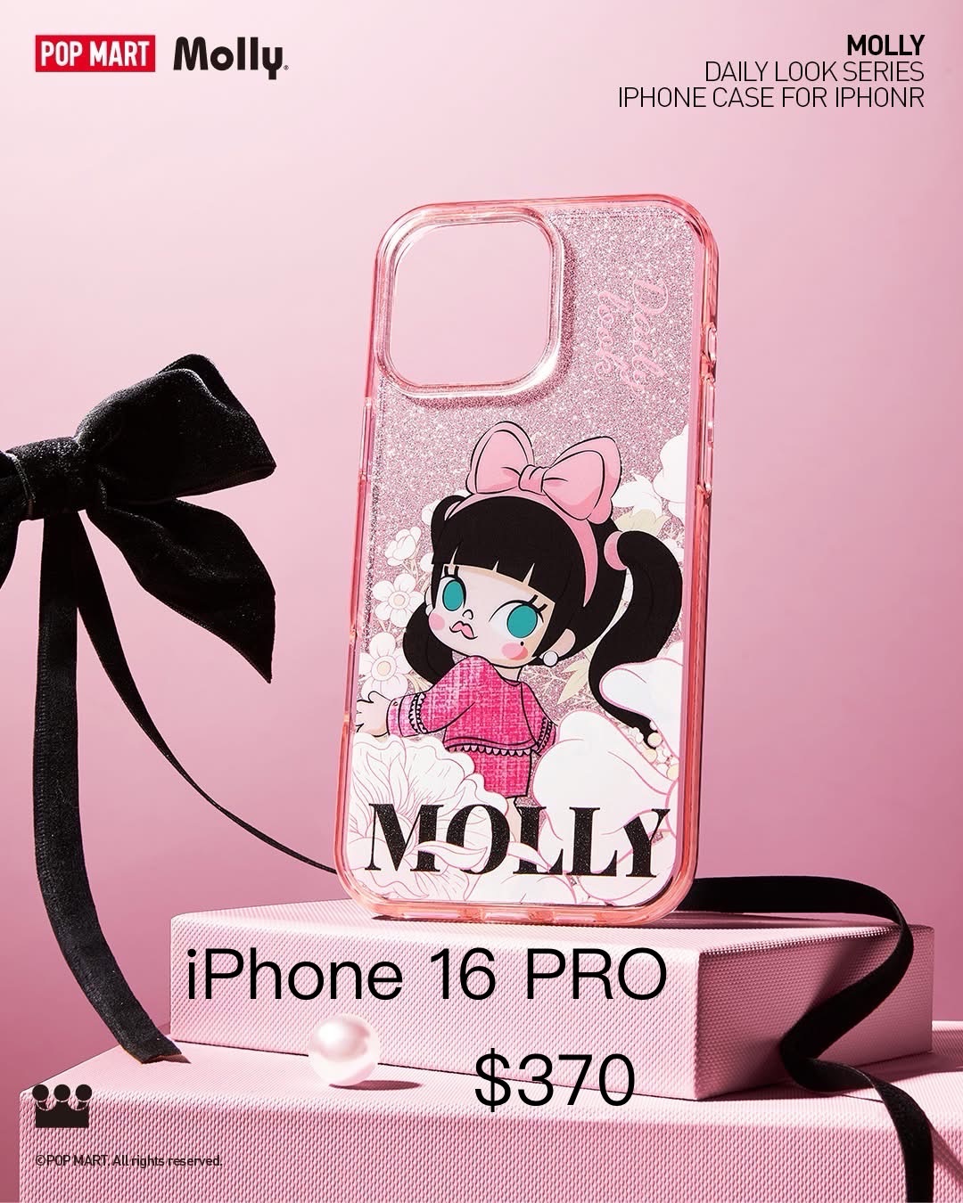 （全新）POP MART泡泡瑪特 MOLLY Daily Look 系列-手機殼 iPhone 16 Pro
