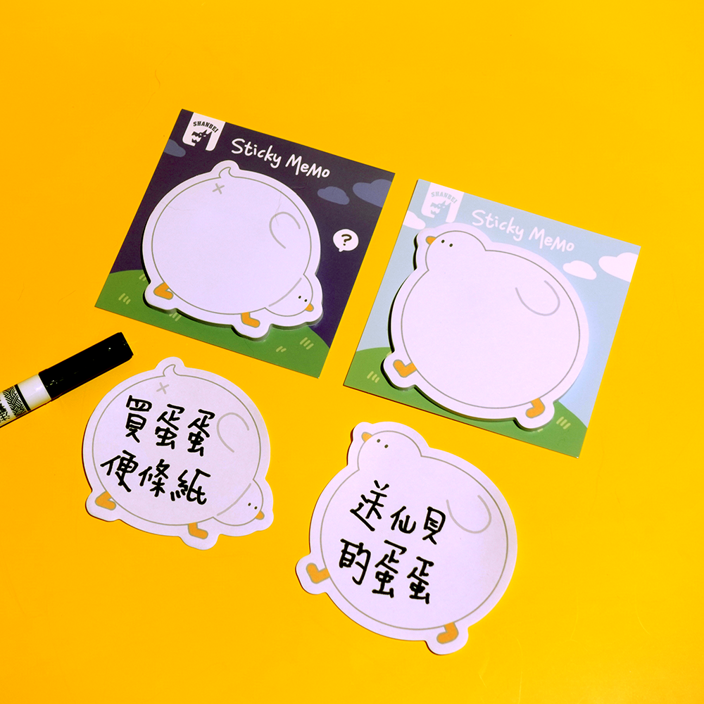 【浪味仙貝】蛋蛋鴨便條紙｜兩款