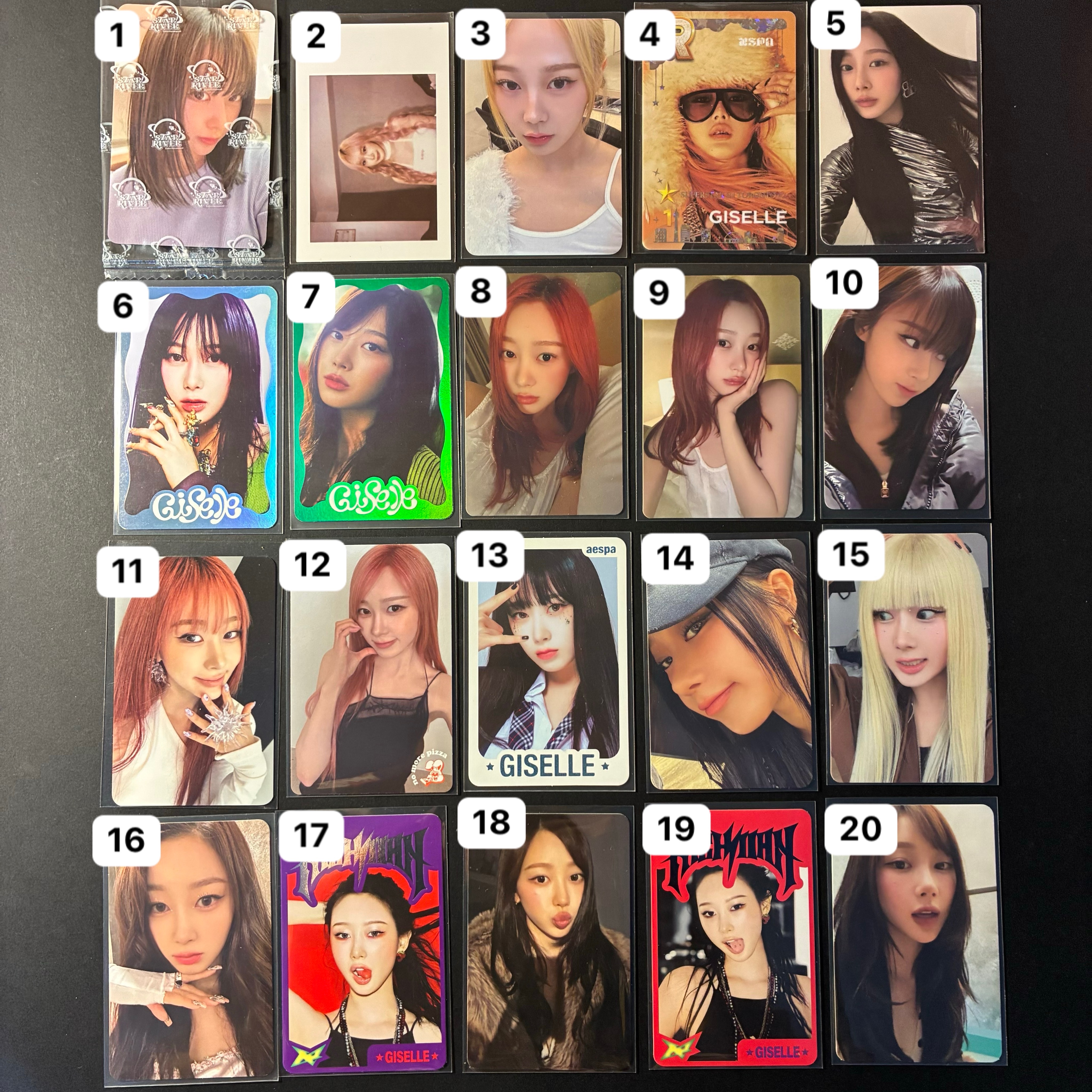 Giselle小卡（小卡默認廠損）此區有標示「🟡」可當綁卡❗️