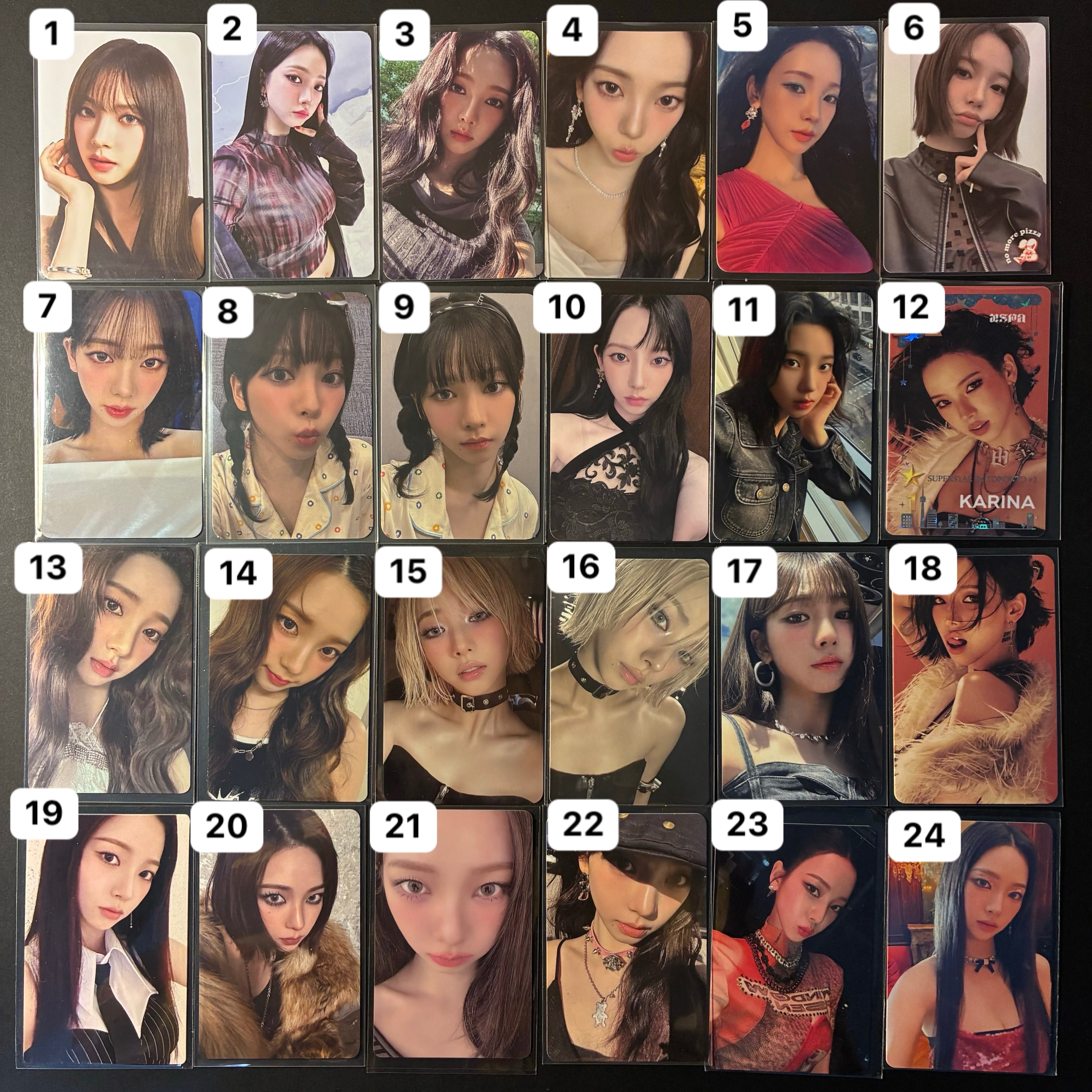 Karina小卡（小卡默認廠損）此區僅標示「🟡」才可當綁卡❗️