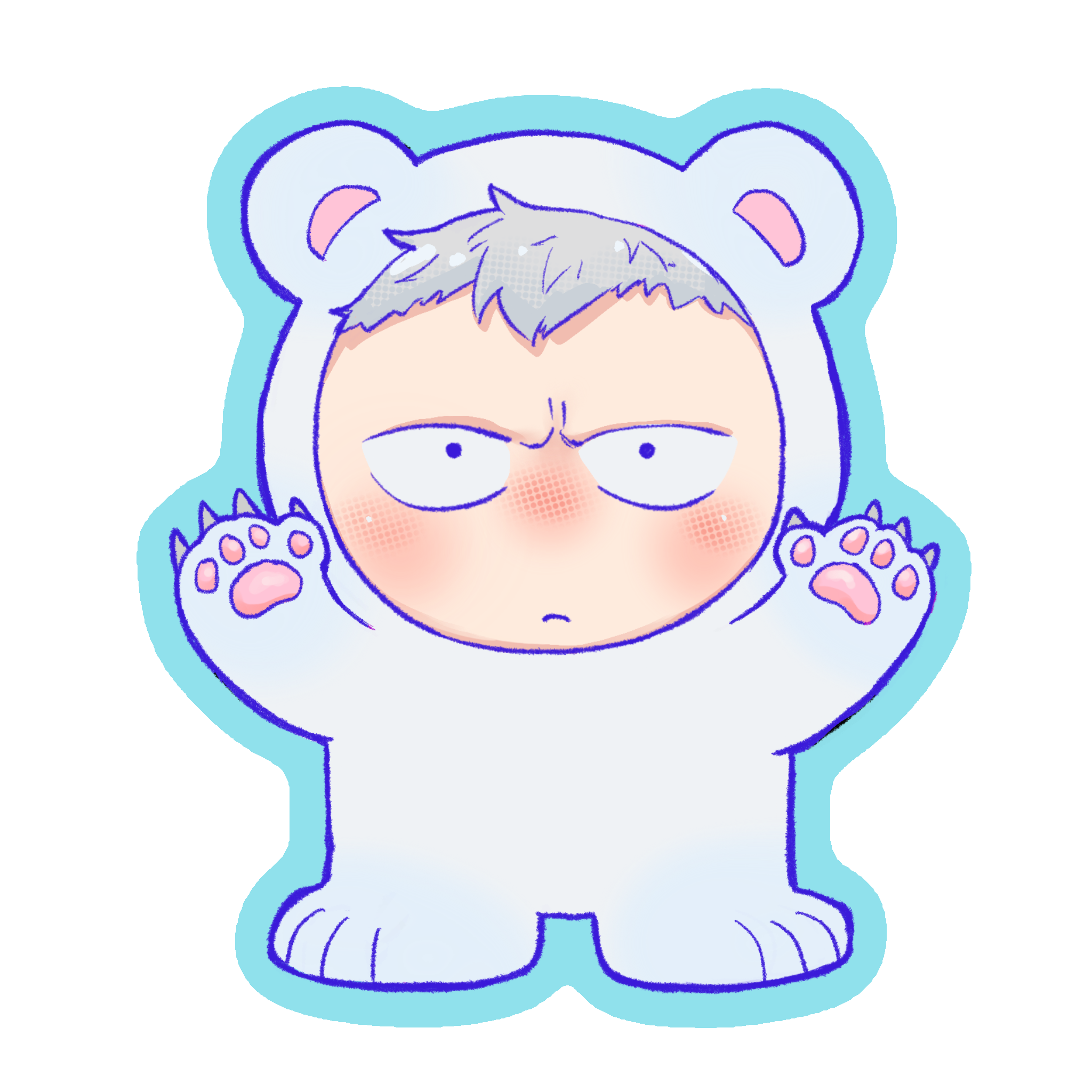 ［排球少年］白熊裝青根貼紙