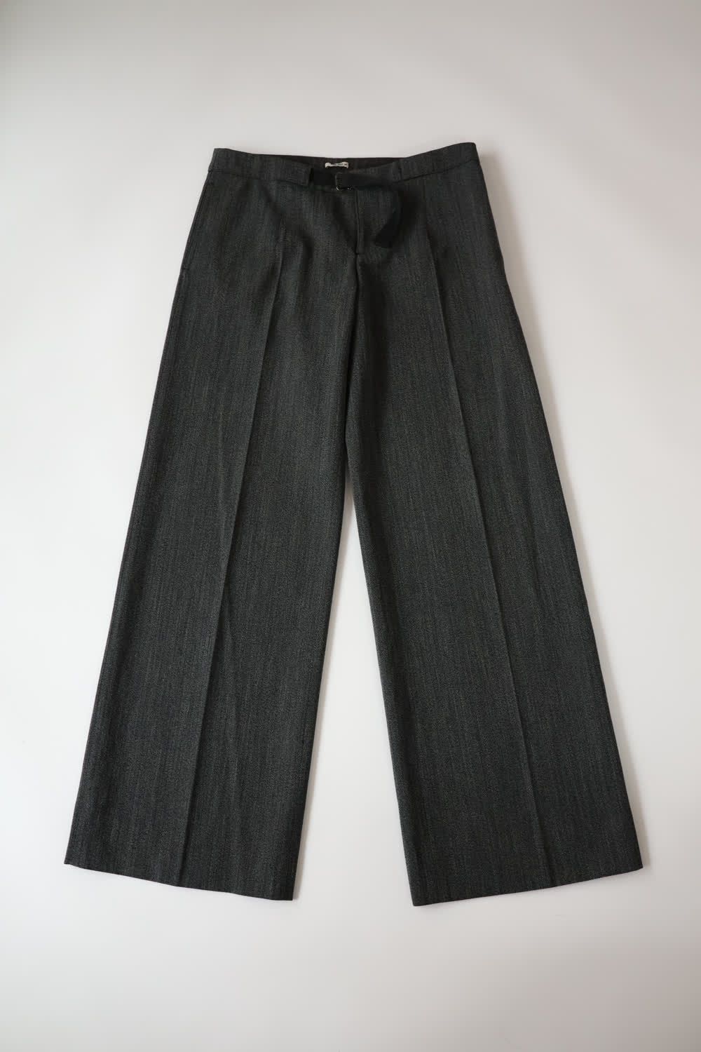 MiuMiu 羊毛寬褲 Belt Wide Trouser