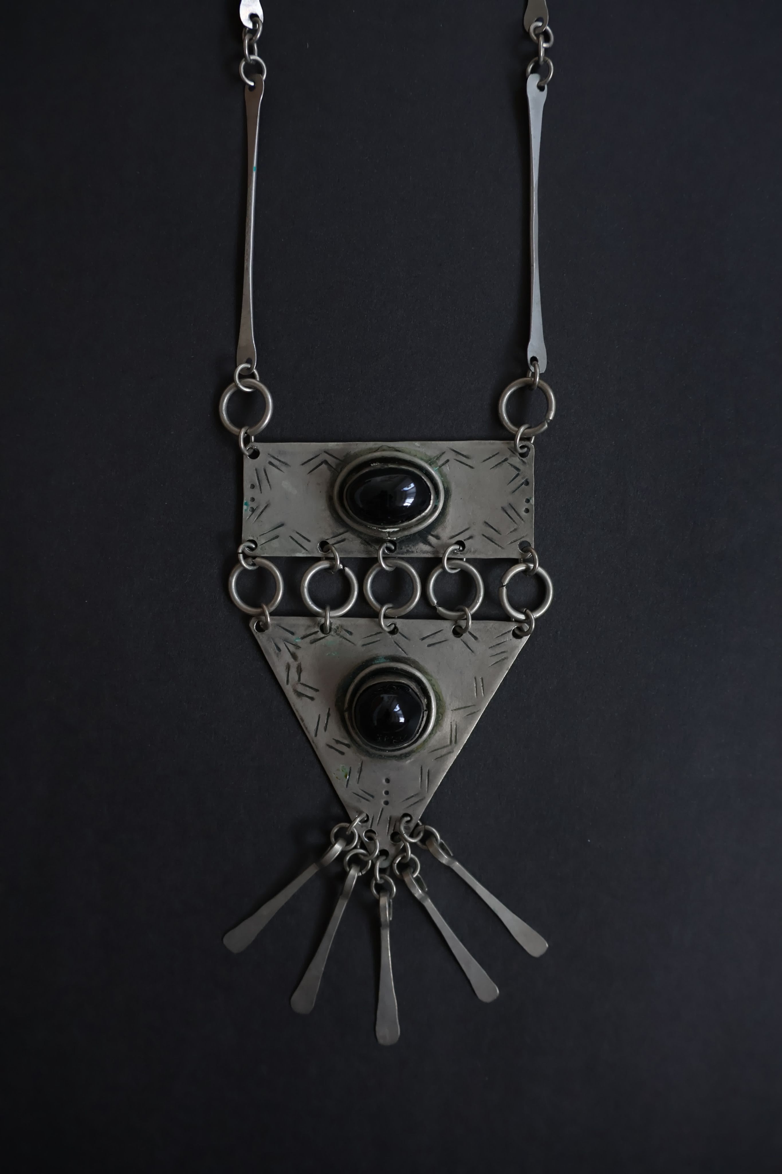 銀色幾何古董項鍊 Silver Geometric Vintage Necklace