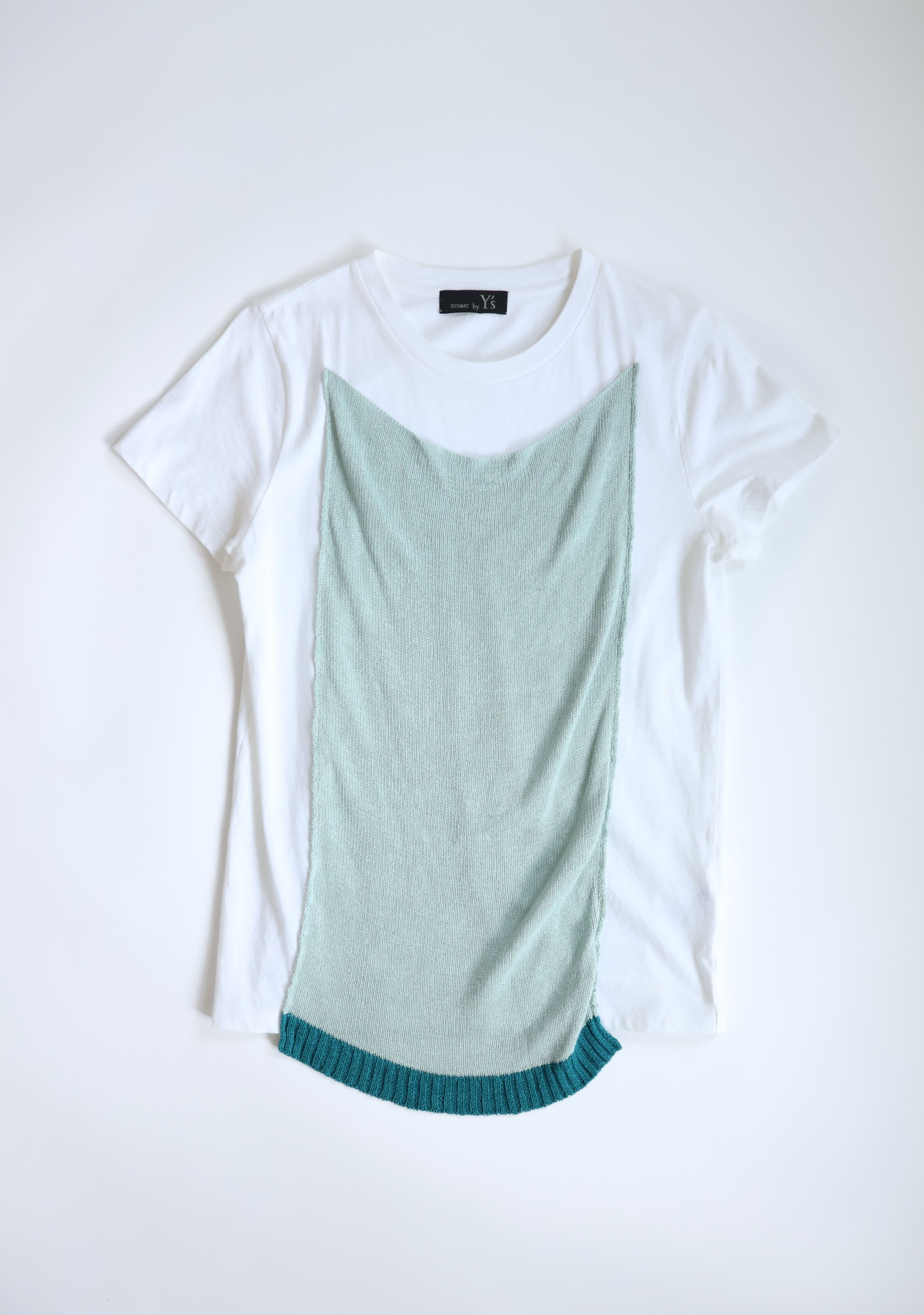 RISMAT by Y’s 拼接紗感異材質上衣 Knit-Paneled Mixed Material Top