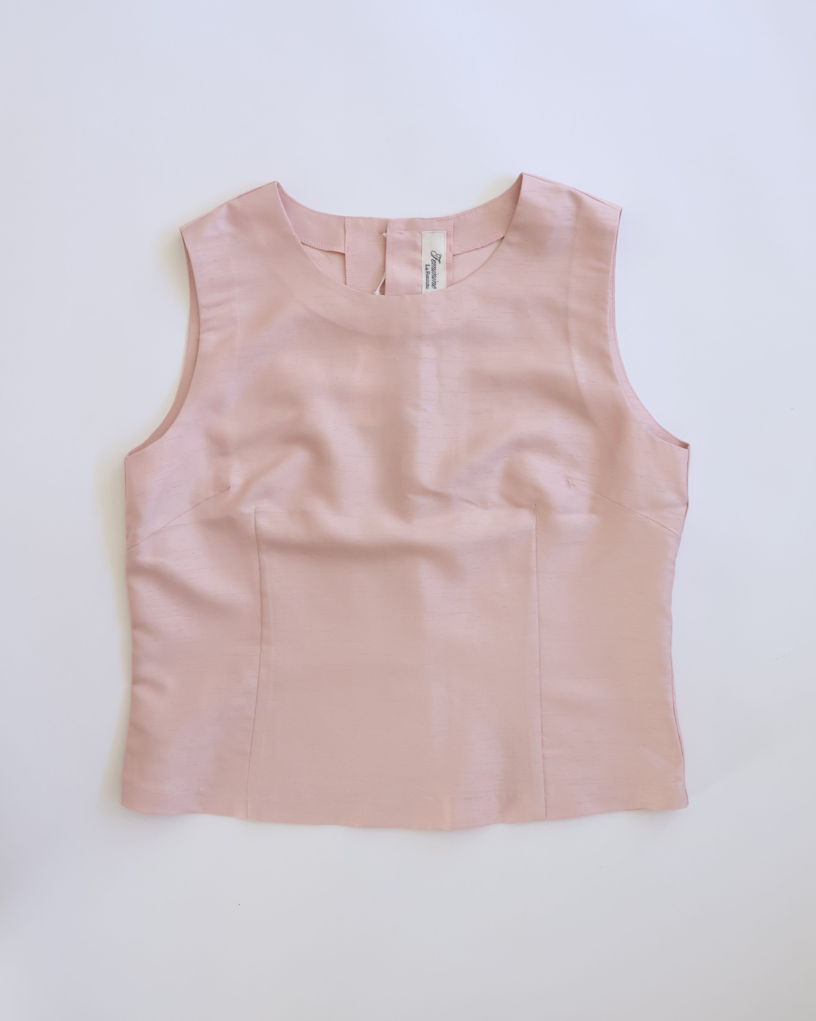 淡粉紅無袖古着背心