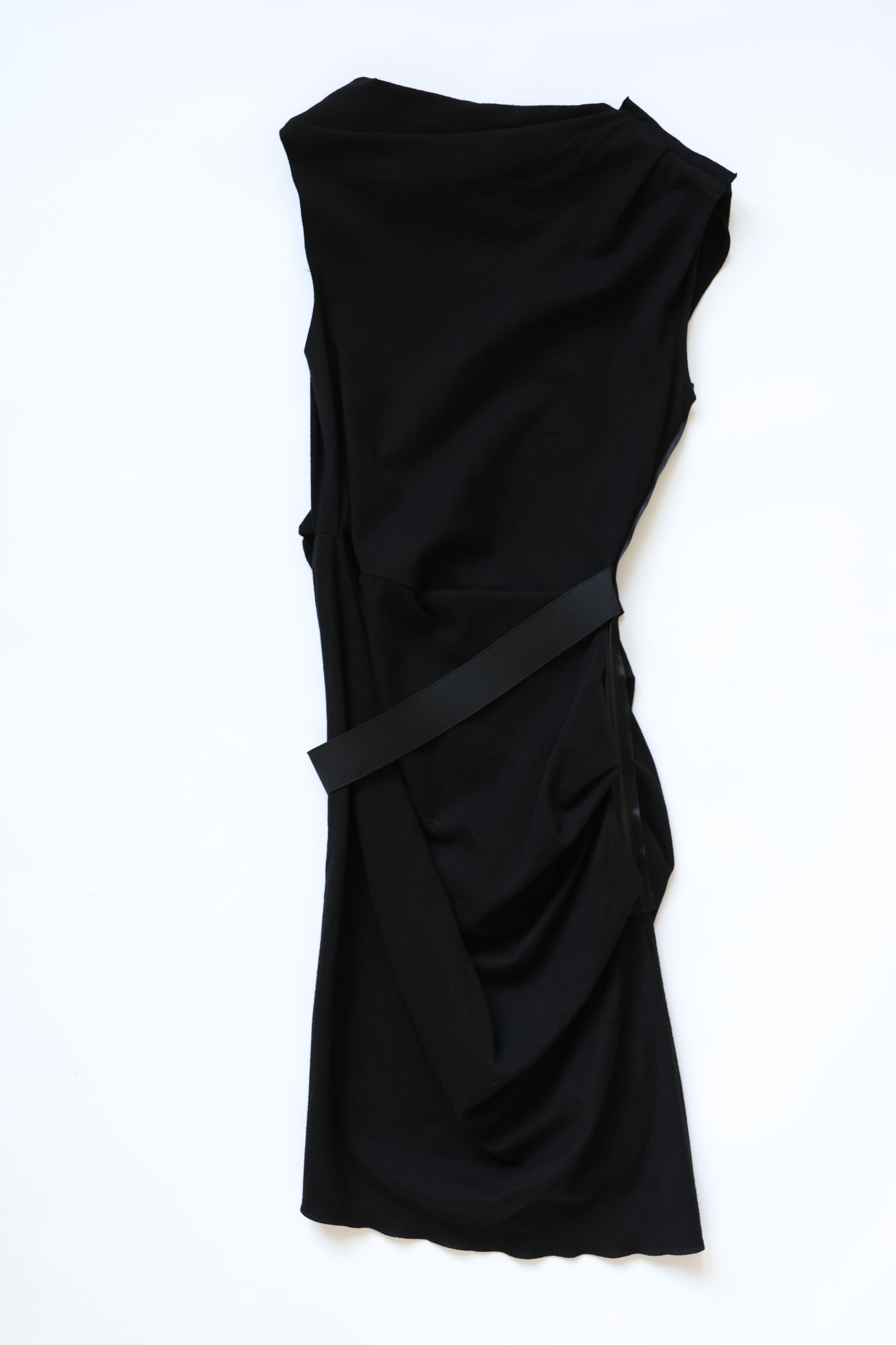 LANVIN黑色剪裁洋裝