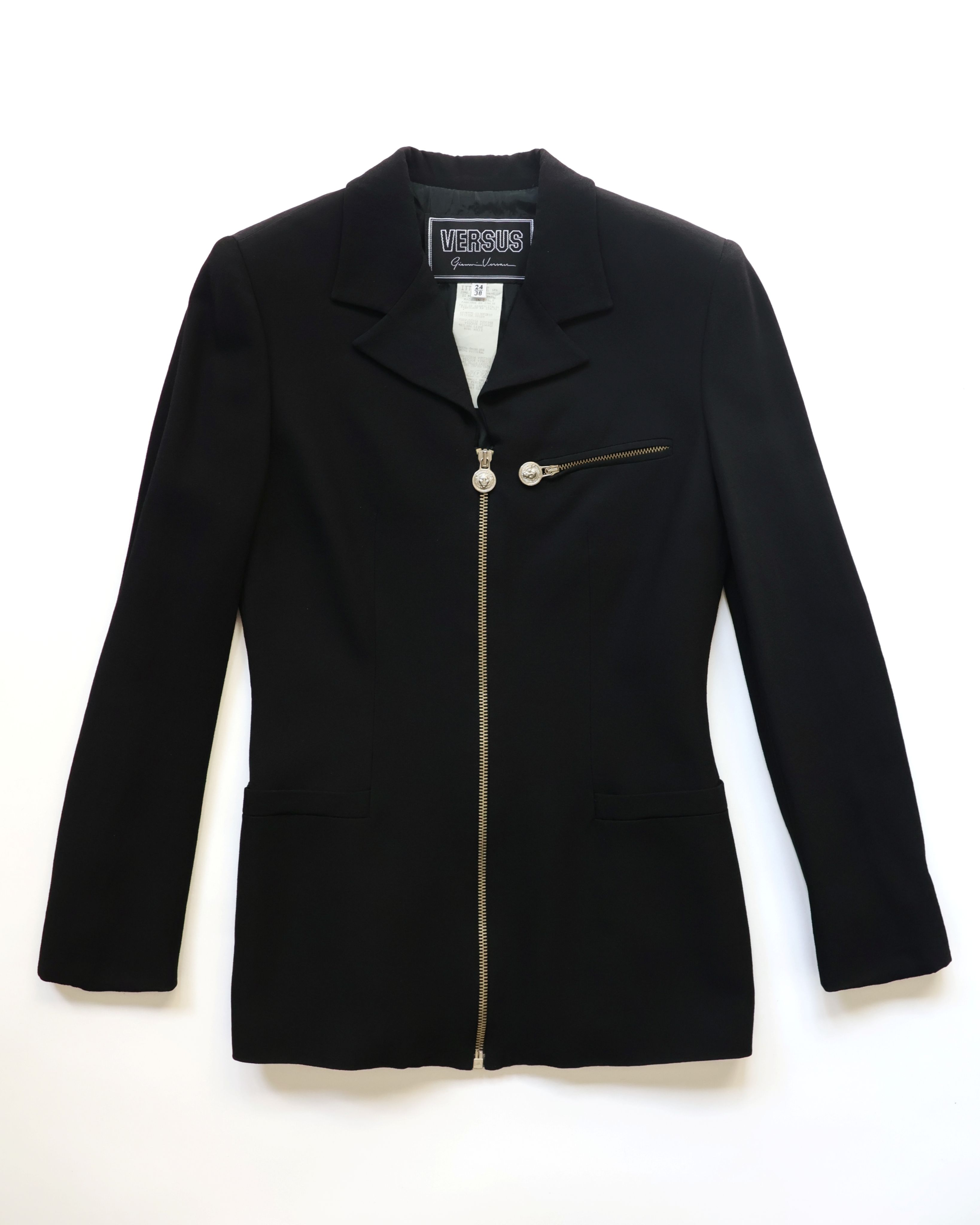 Versus黑色微墊肩外套