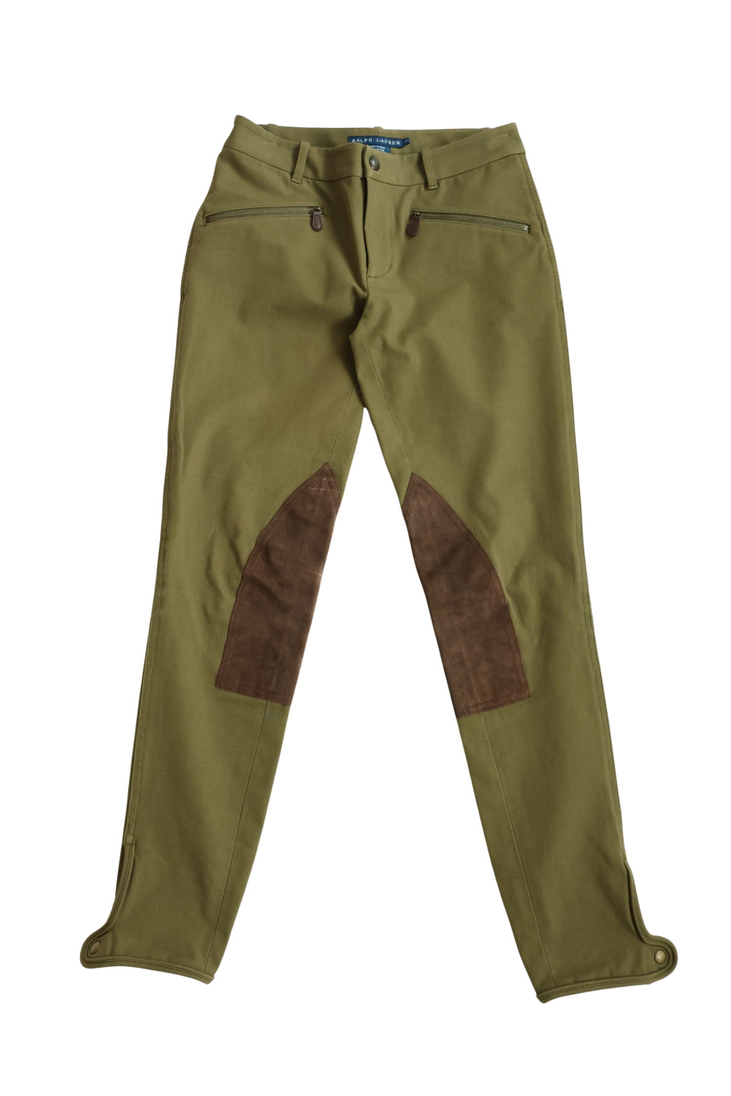 Ralph Lauren軍綠麂皮休閒長褲