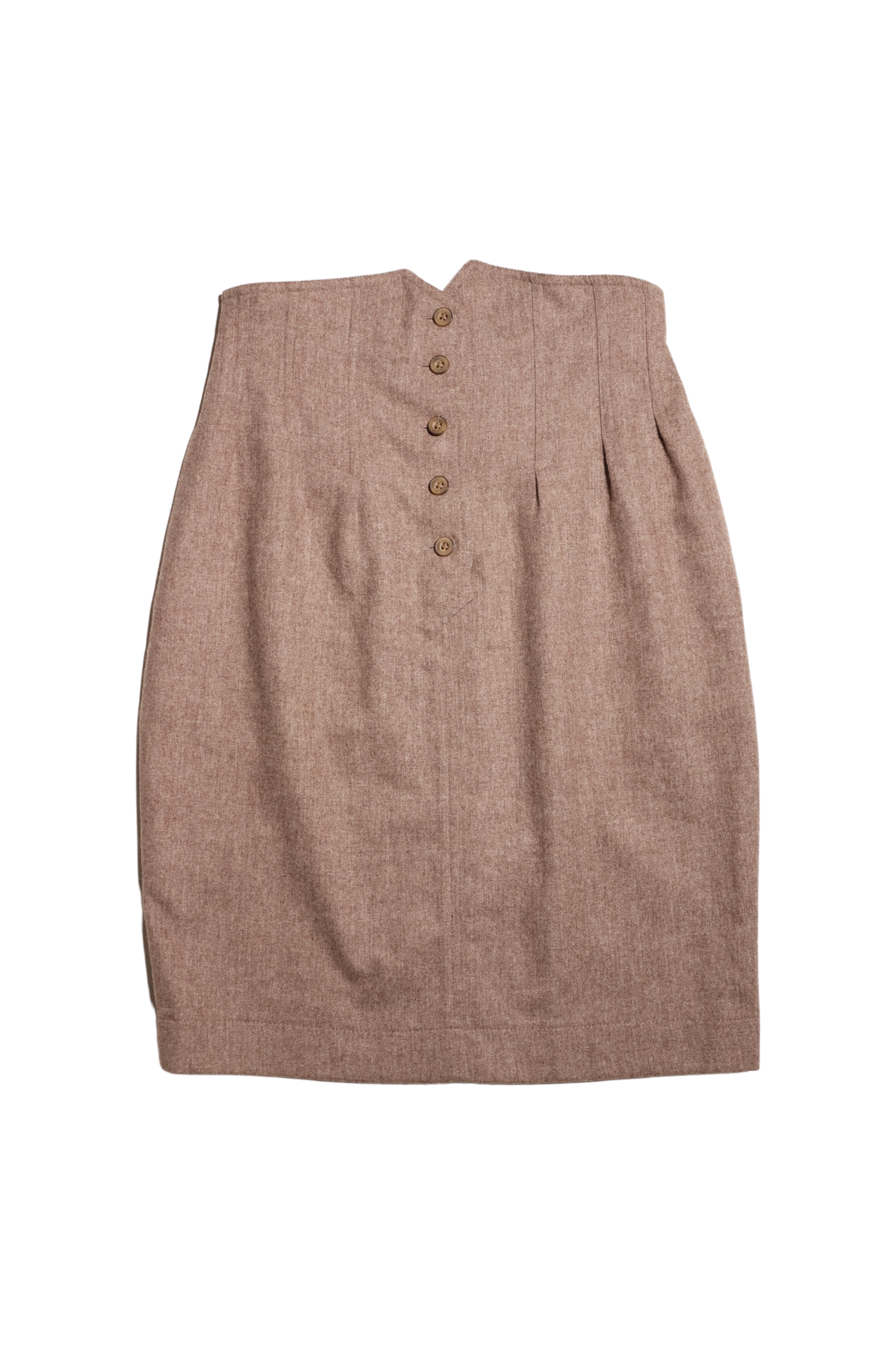 咖啡束腰排釦裙