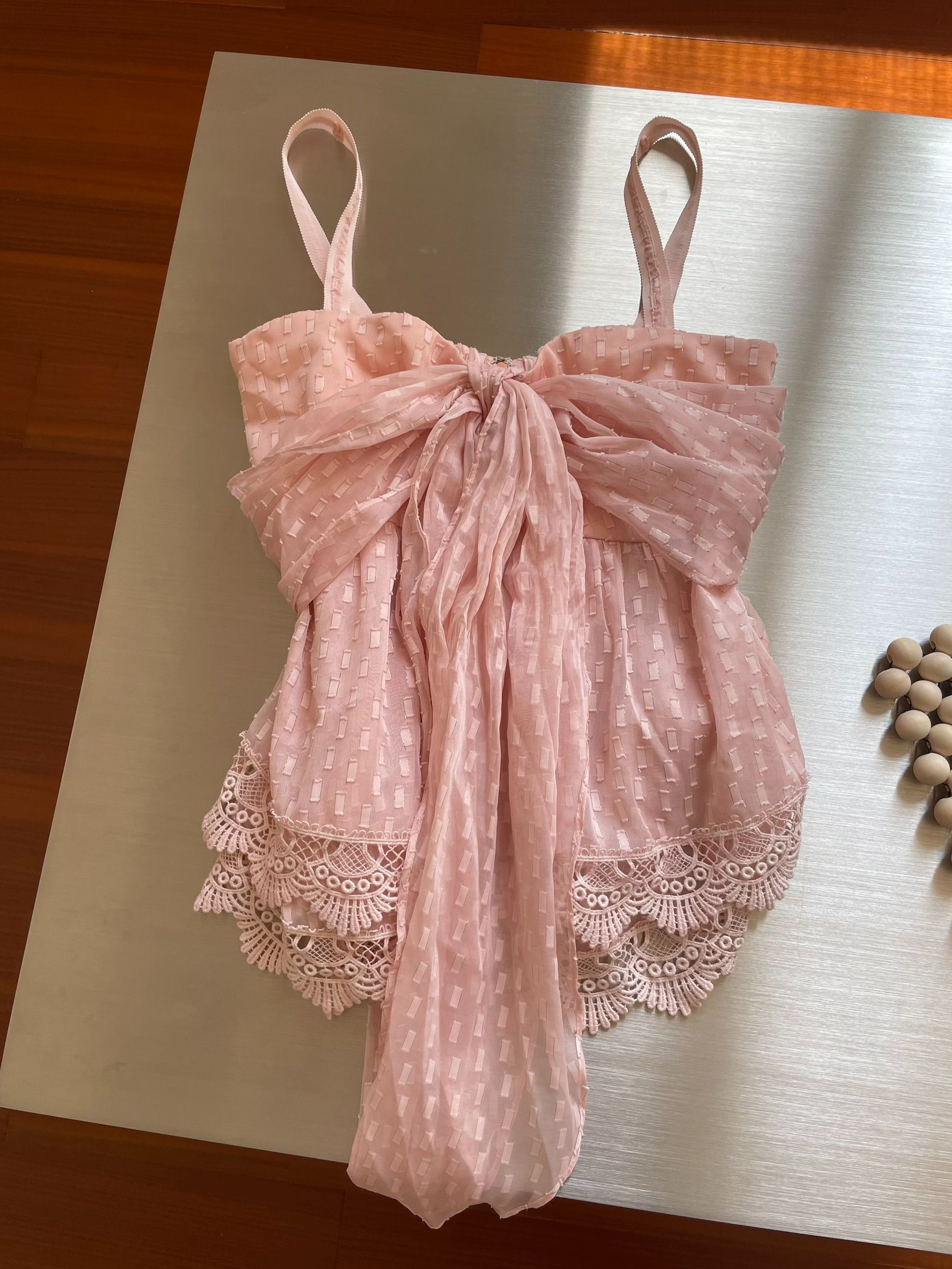Pink Bow Camisole