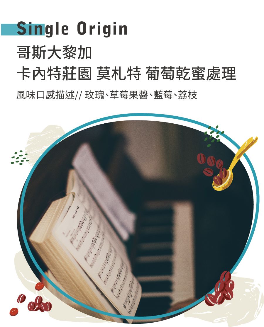 哥斯大黎加 卡內特莊園 音樂家 莫札特 葡萄乾蜜處理