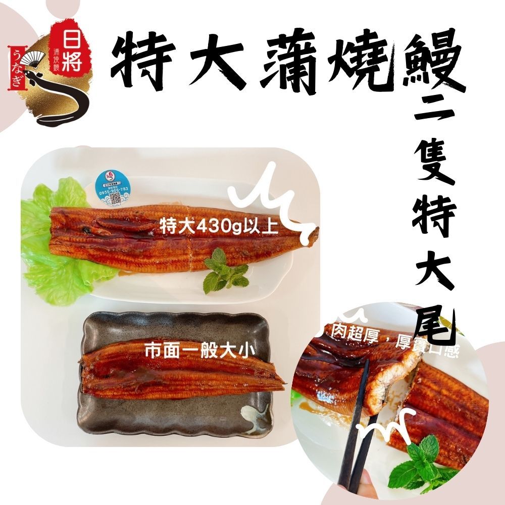特大蒲燒鰻2尾/430g以上*2