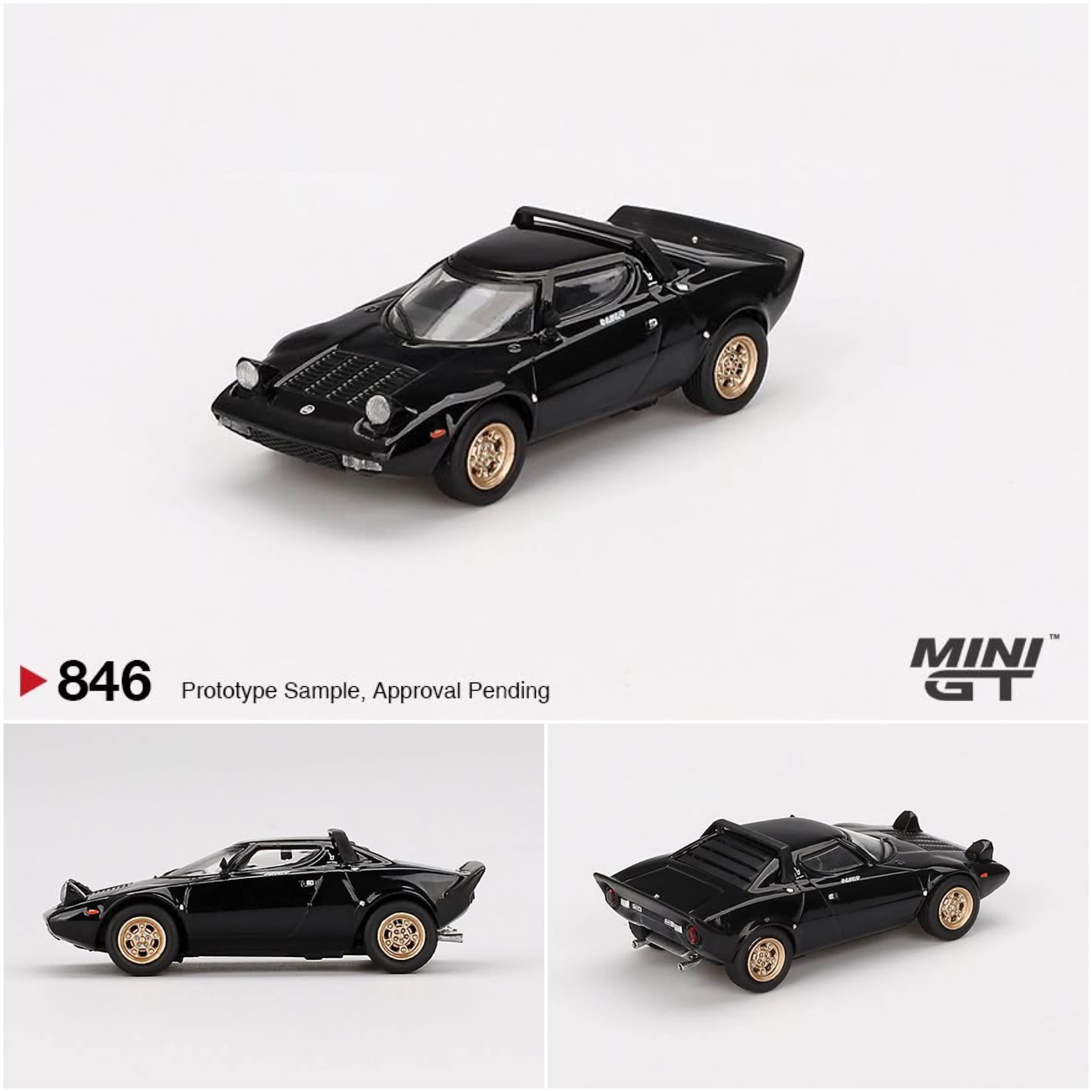 MINI GT 1/64 846 Lancia Stratos HF Stradale Nero 拉力賽王者 模型車